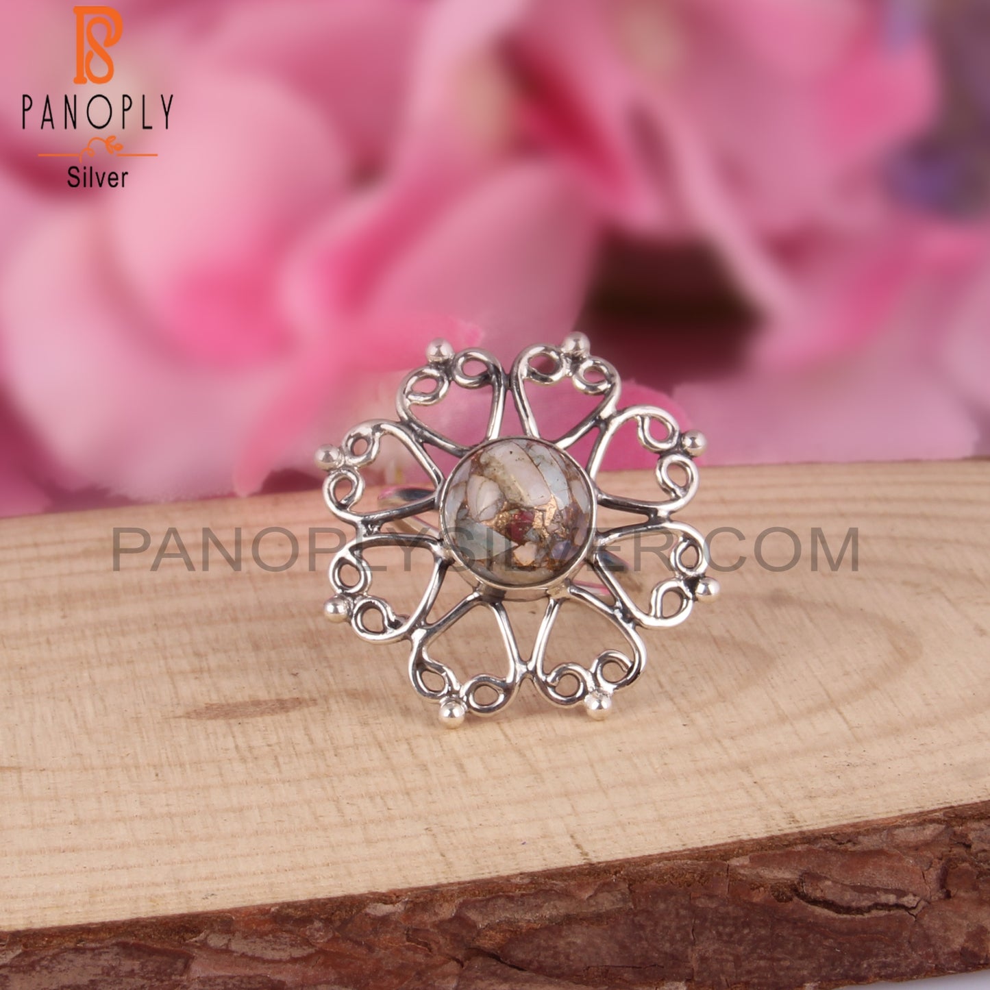 Mojave Ethiopian Opal Stackable Statement 925 Silver Ring