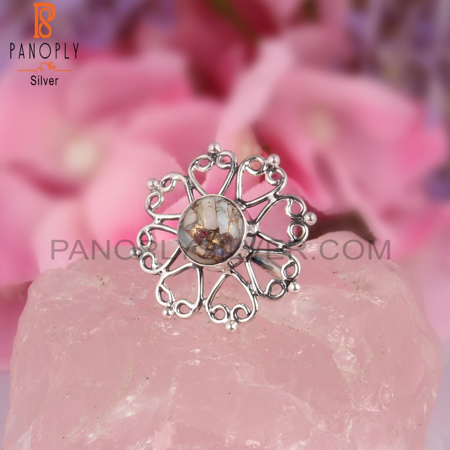 Mojave Ethiopian Opal Stackable Statement 925 Silver Ring