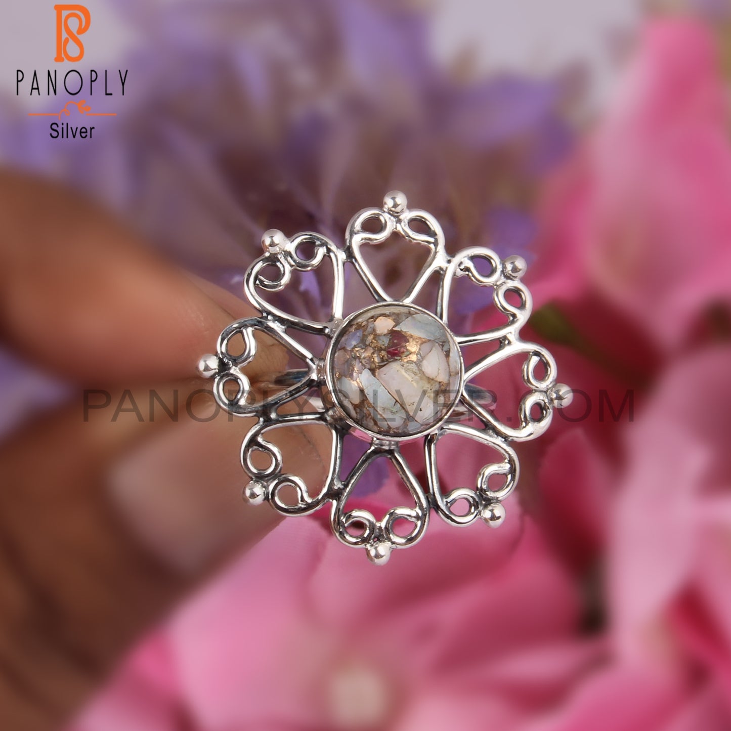 Mojave Ethiopian Opal Stackable Statement 925 Silver Ring
