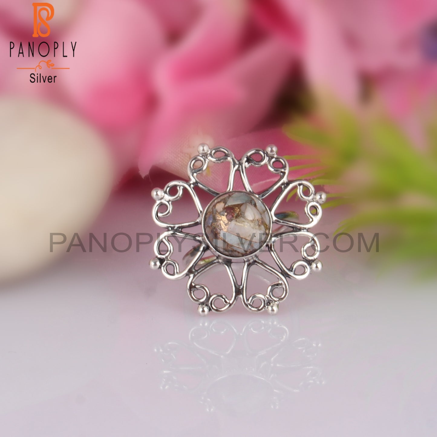 Mojave Ethiopian Opal Stackable Statement 925 Silver Ring