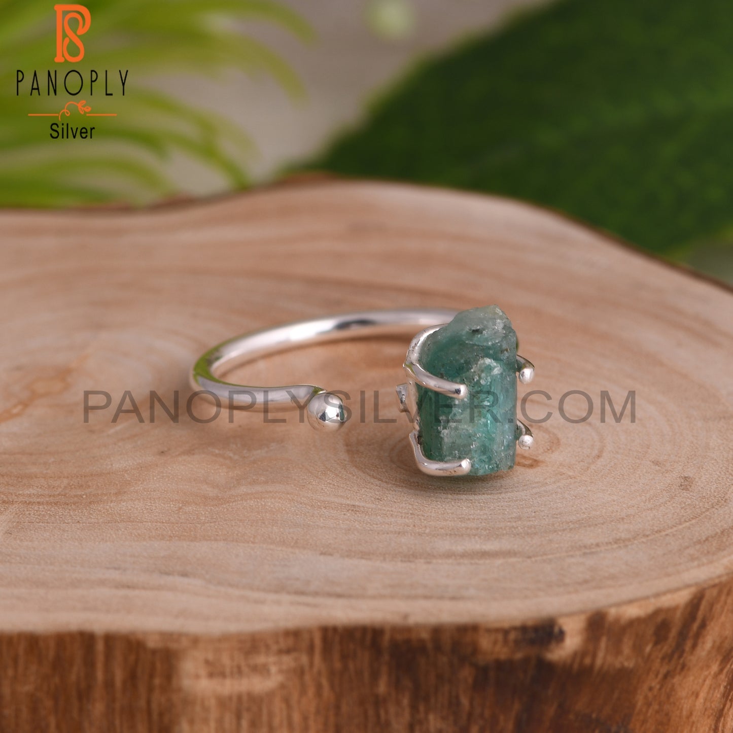 Emerald Rough 925 Sterling Silver Openable Ring