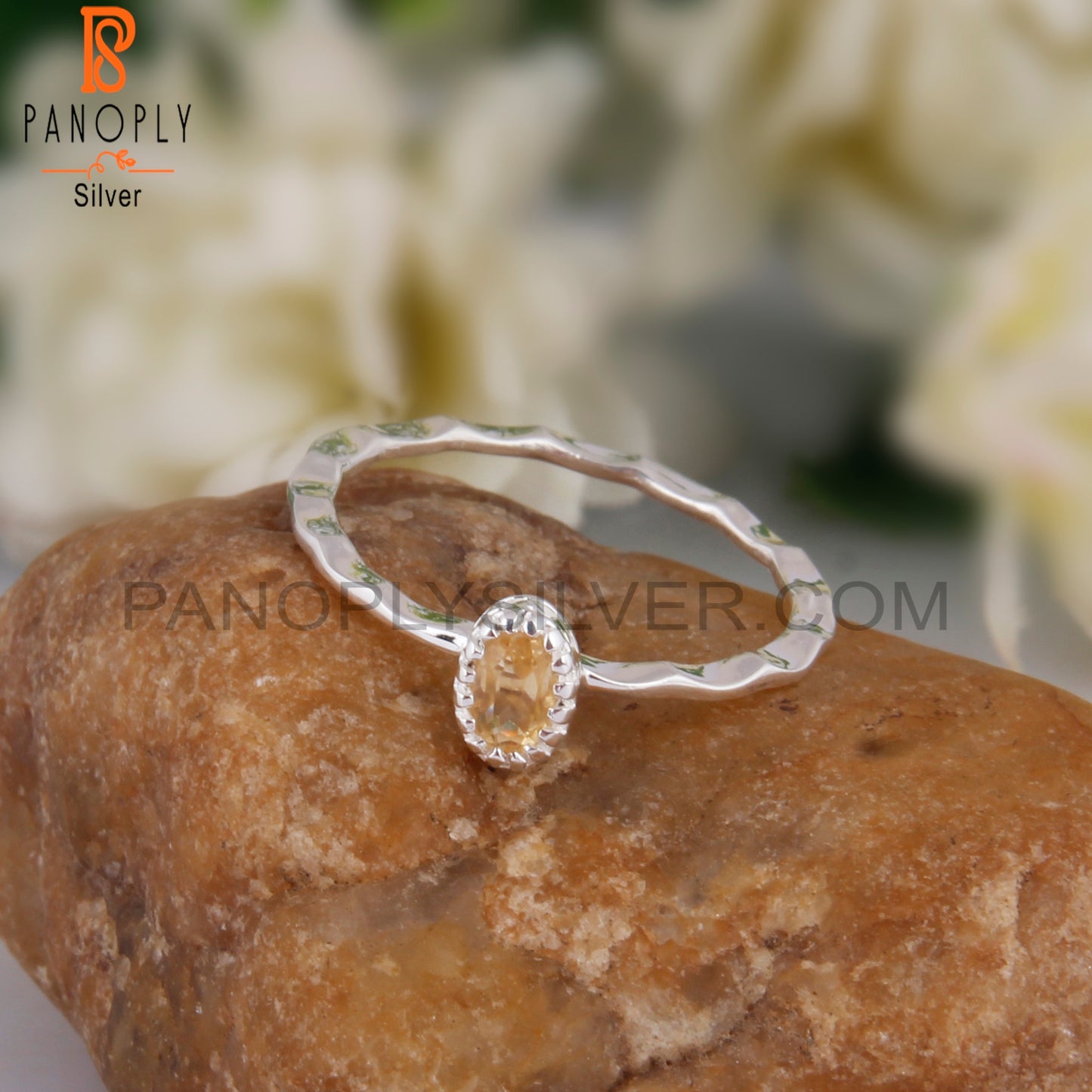 Citrine Oval 925 Sterling Silver Ring