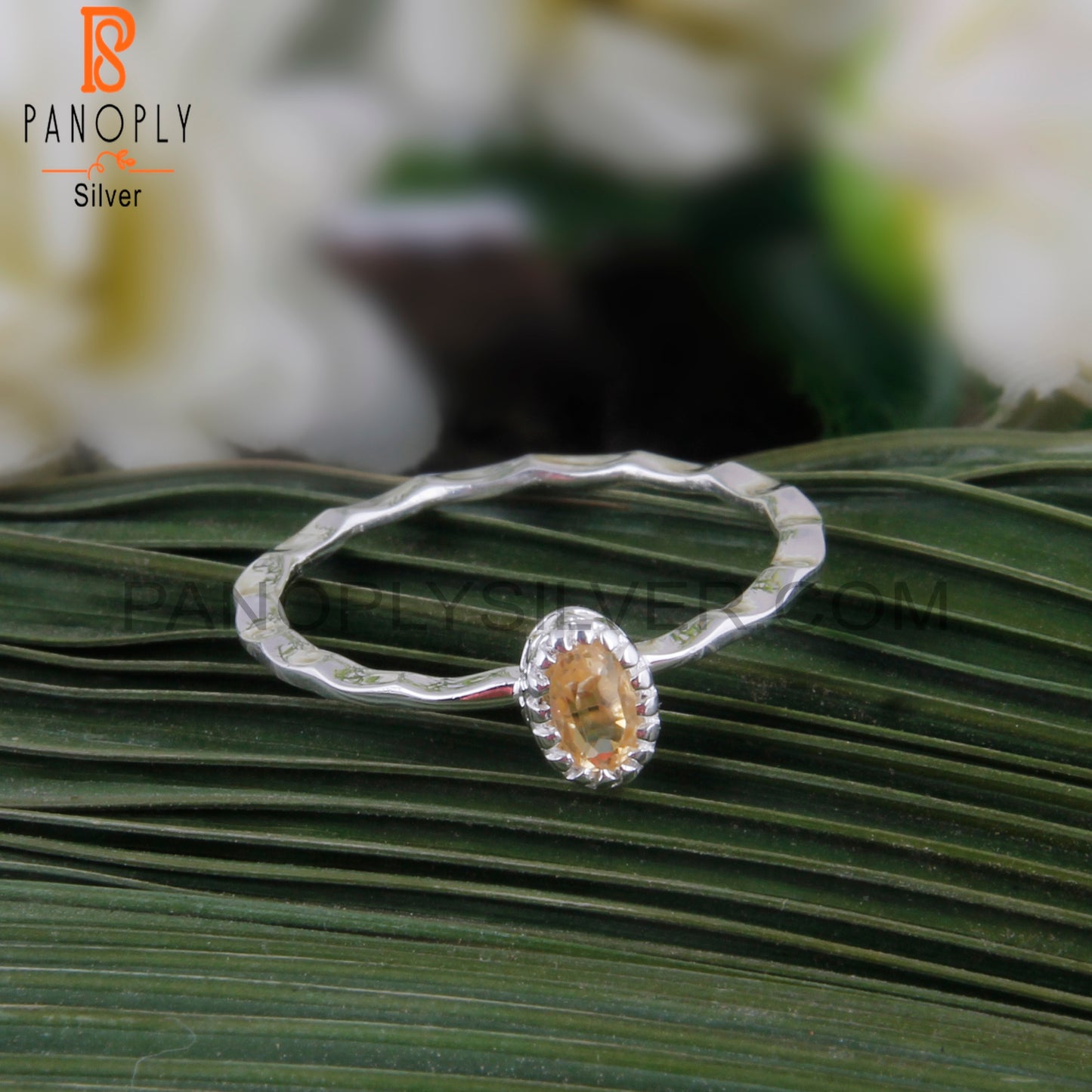 Citrine Oval 925 Sterling Silver Ring