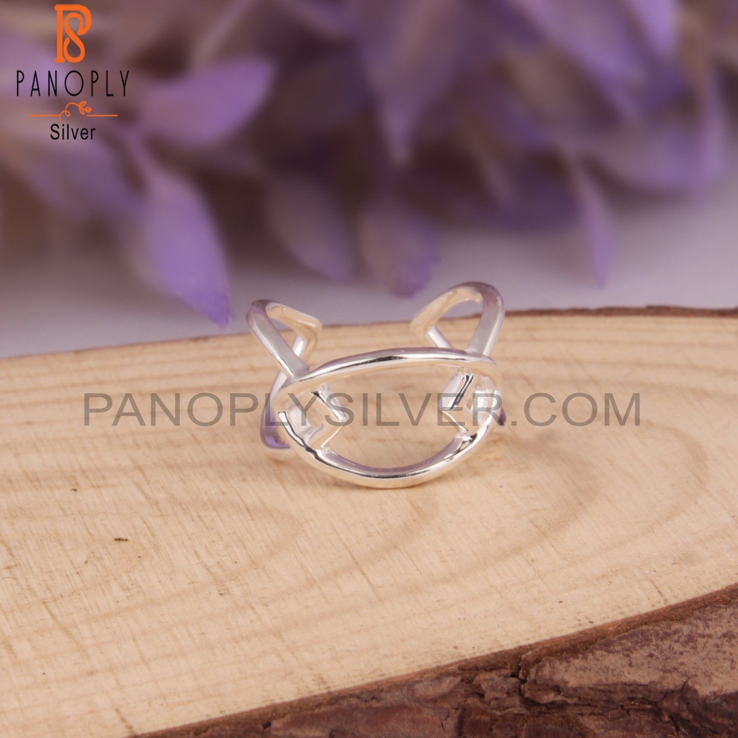 Fine 925 Sterling Silver Luna Cross Ring