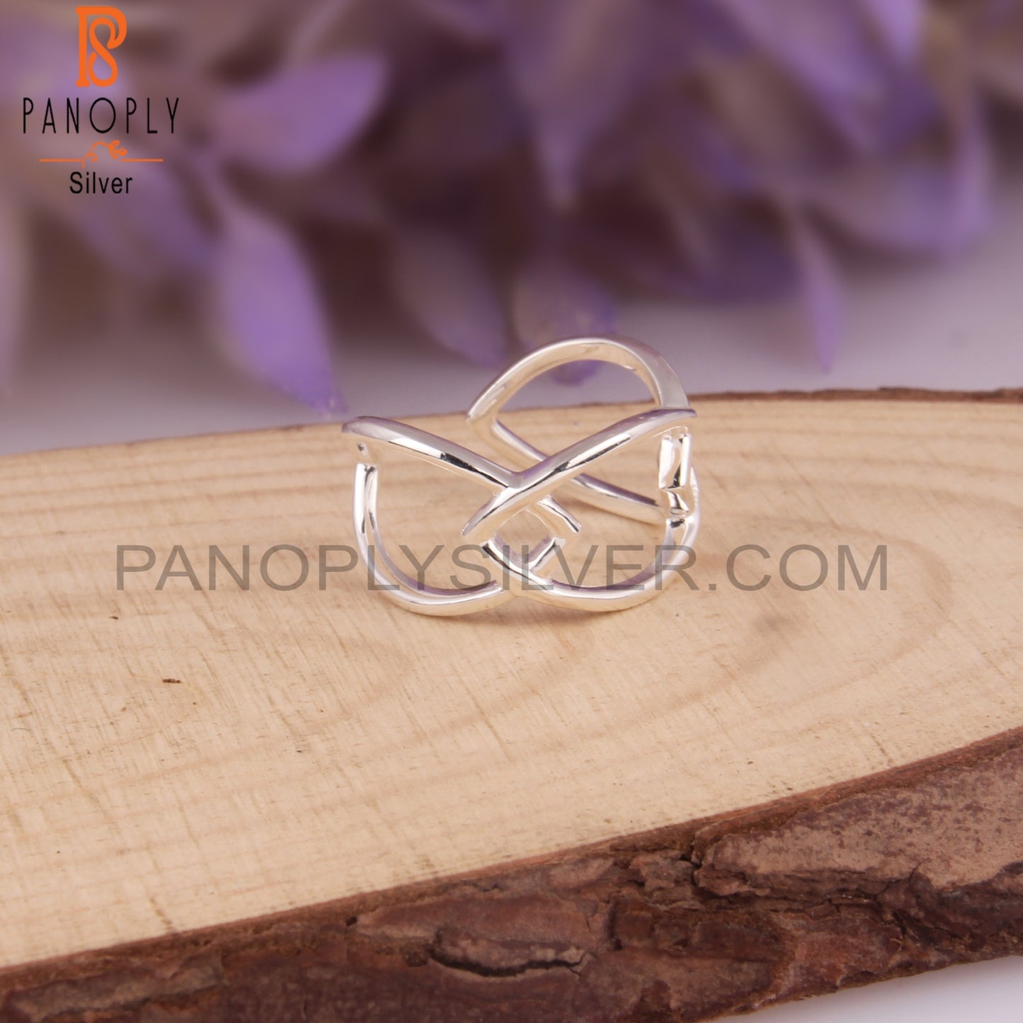 Fine 925 Sterling Silver Luna Cross Ring