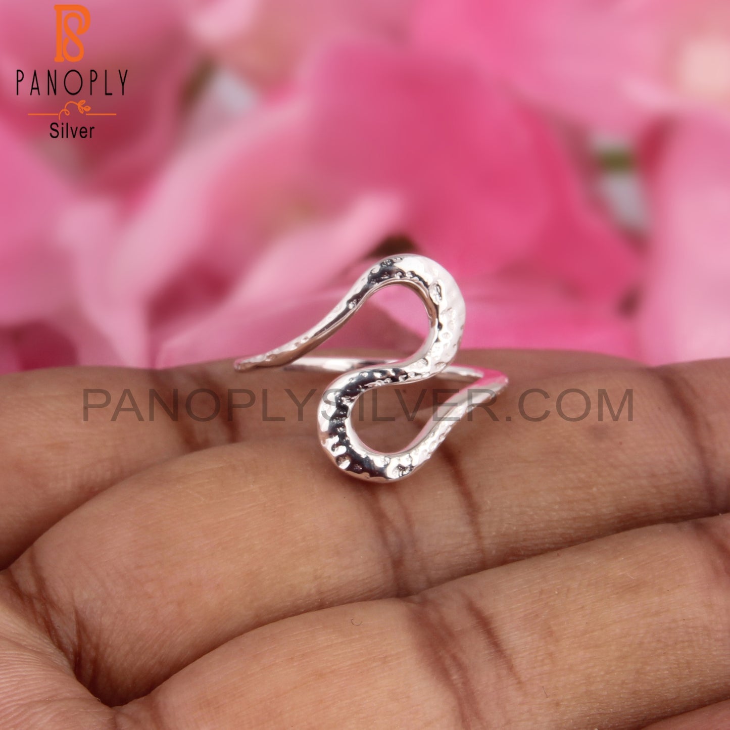 Handmade 925 Sterling Silver Abstract Design Quirky Ring