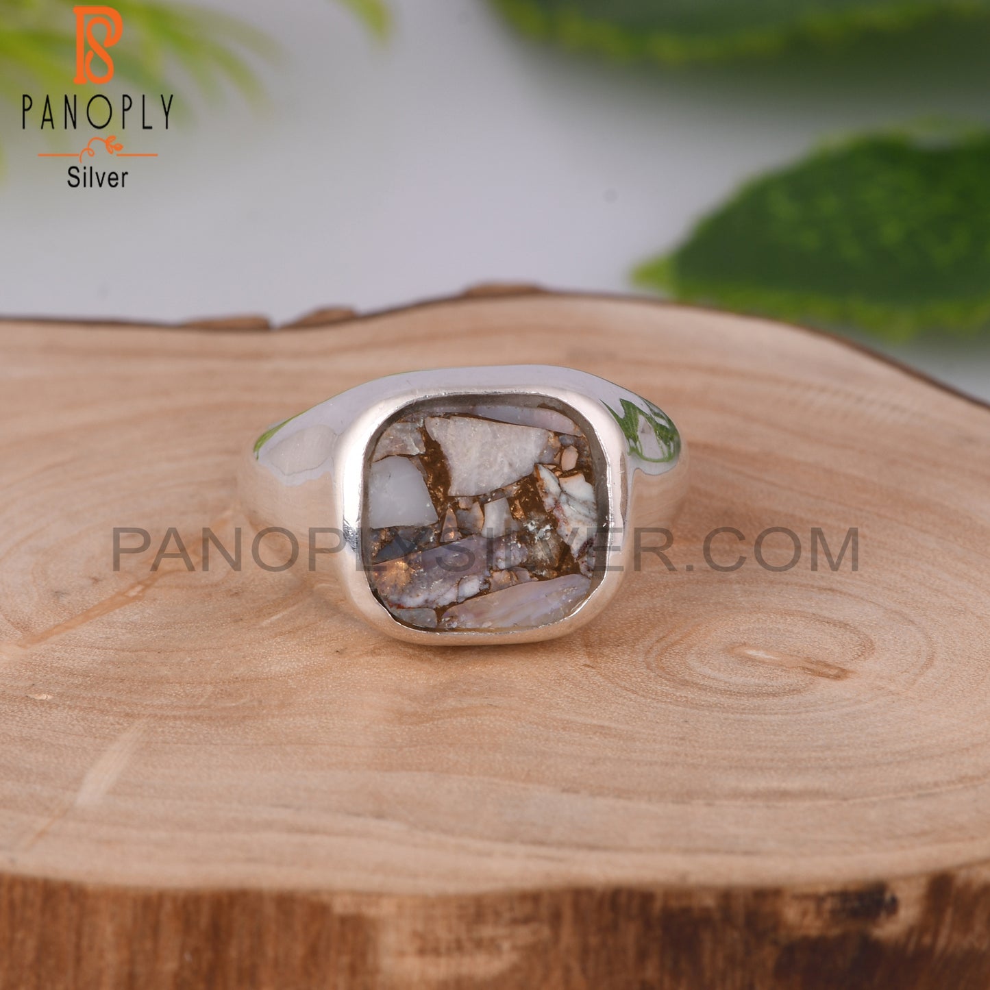 Mojave Copper Ethiopian Opal Cushion 925 Sterling Silver Ring