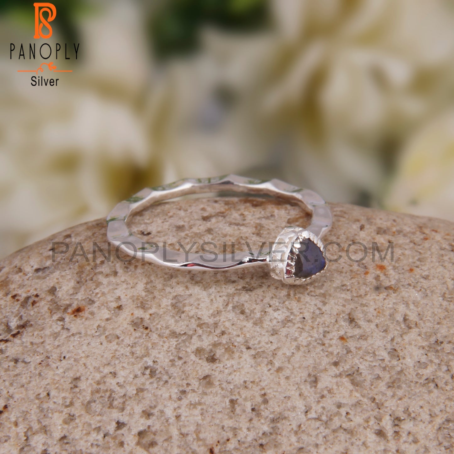 Labradorite Triangular 925 Sterling Silver Ring