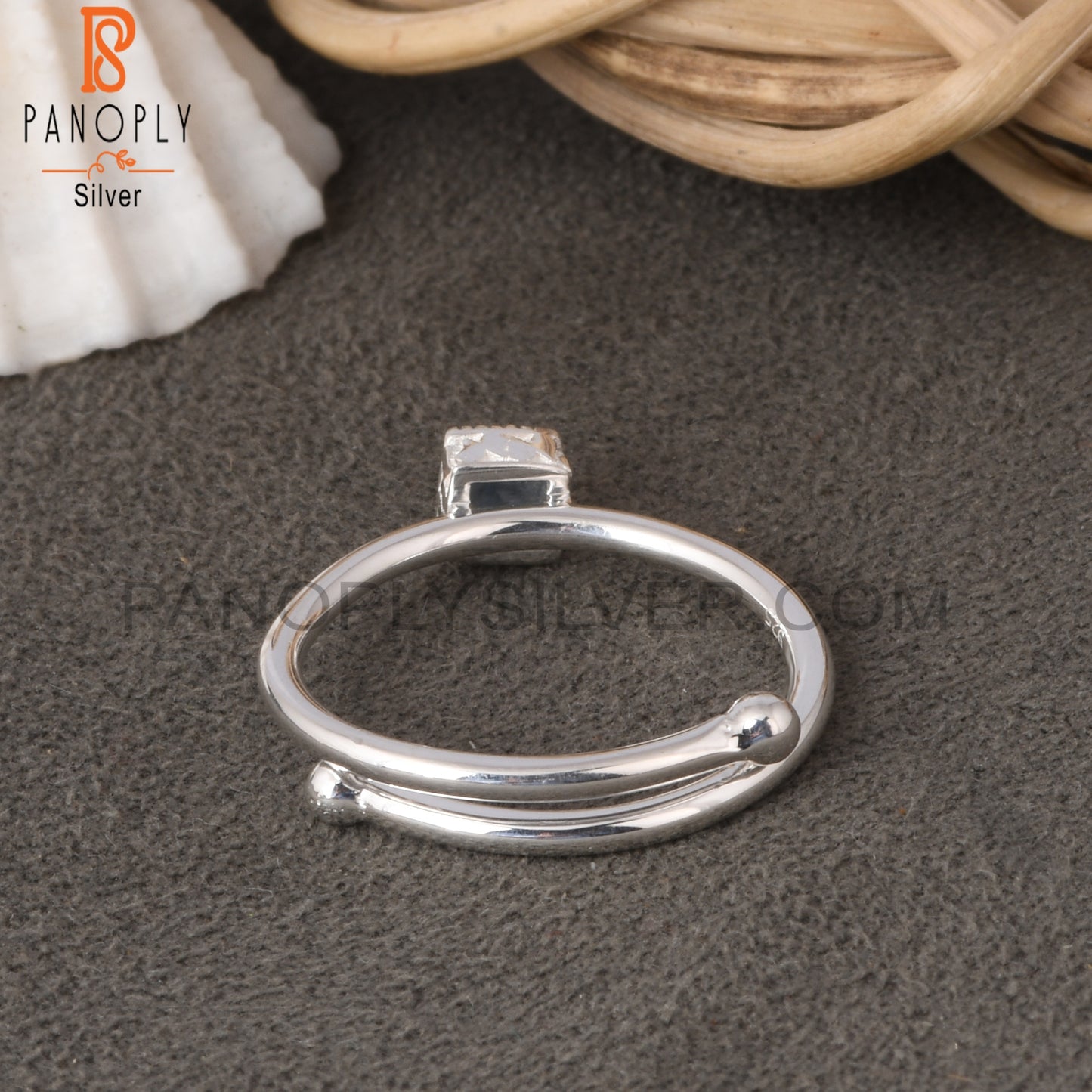 Kyanite 925 Sterling Silver Square Shape Ring