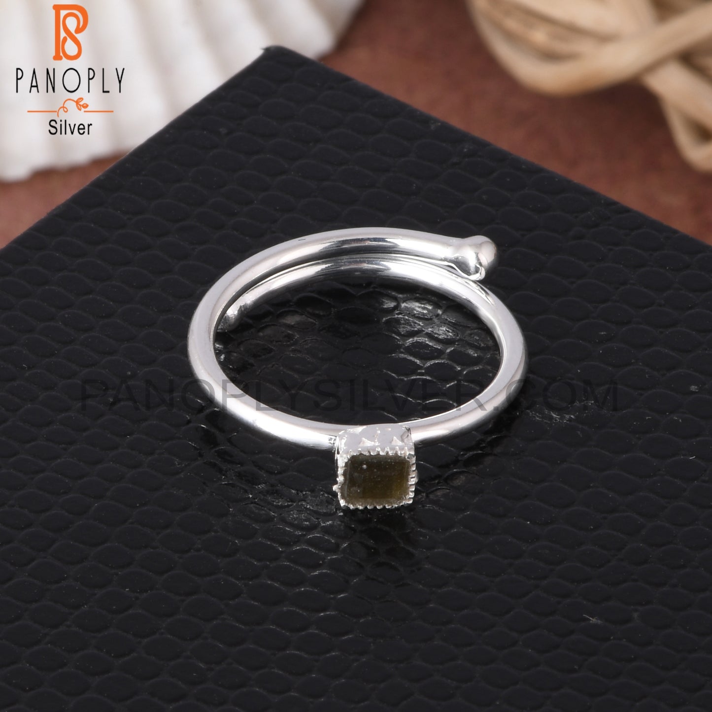Gold Sheen Obsidian 925 Silver Beautiful Adjustable Ring