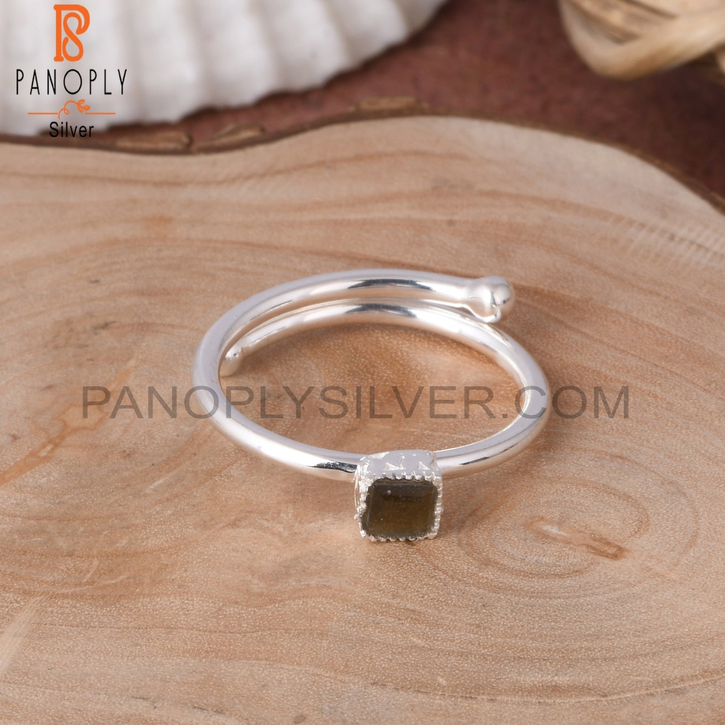 Gold Sheen Obsidian 925 Silver Beautiful Adjustable Ring