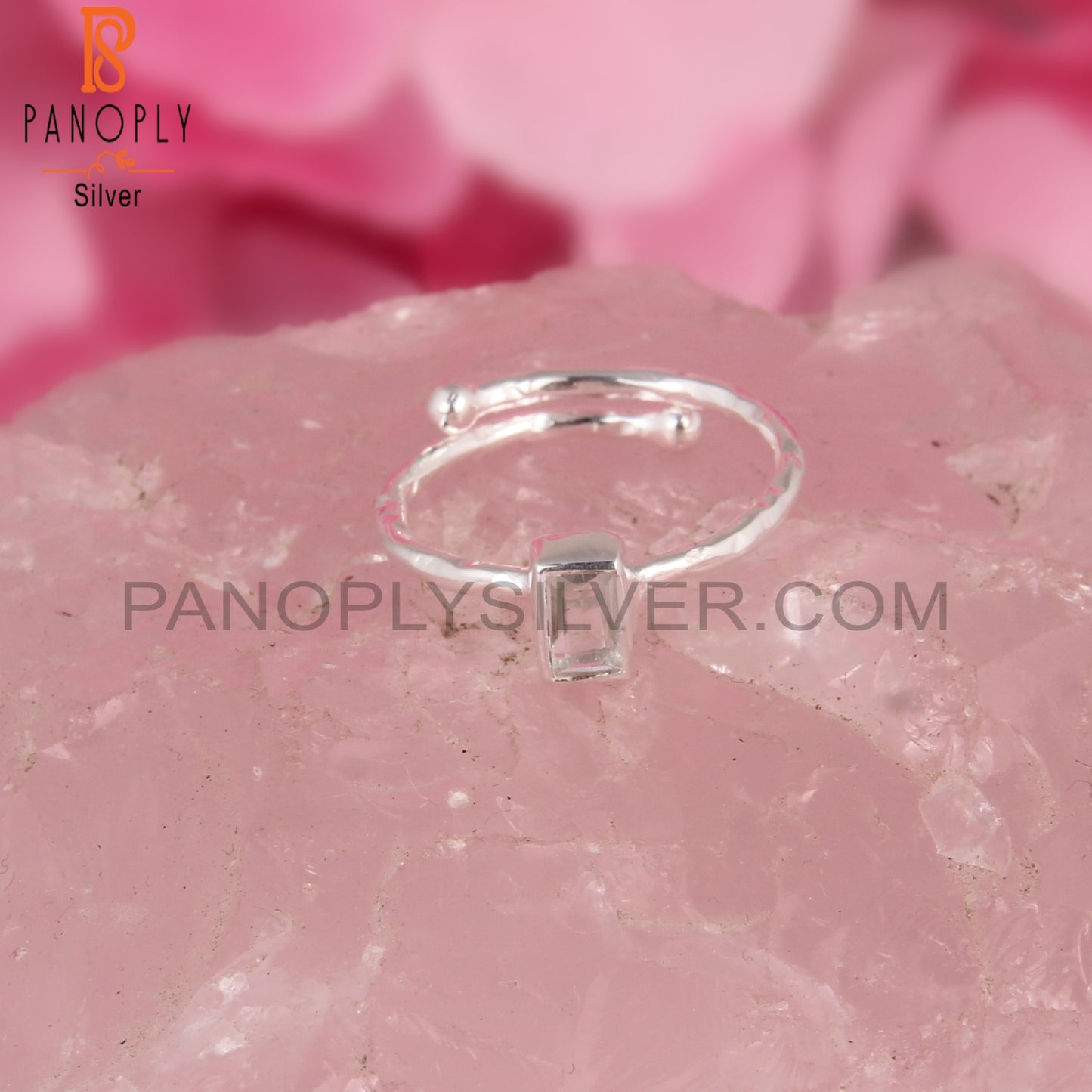 Crystal Quartz 925 Sterling Silver Ring