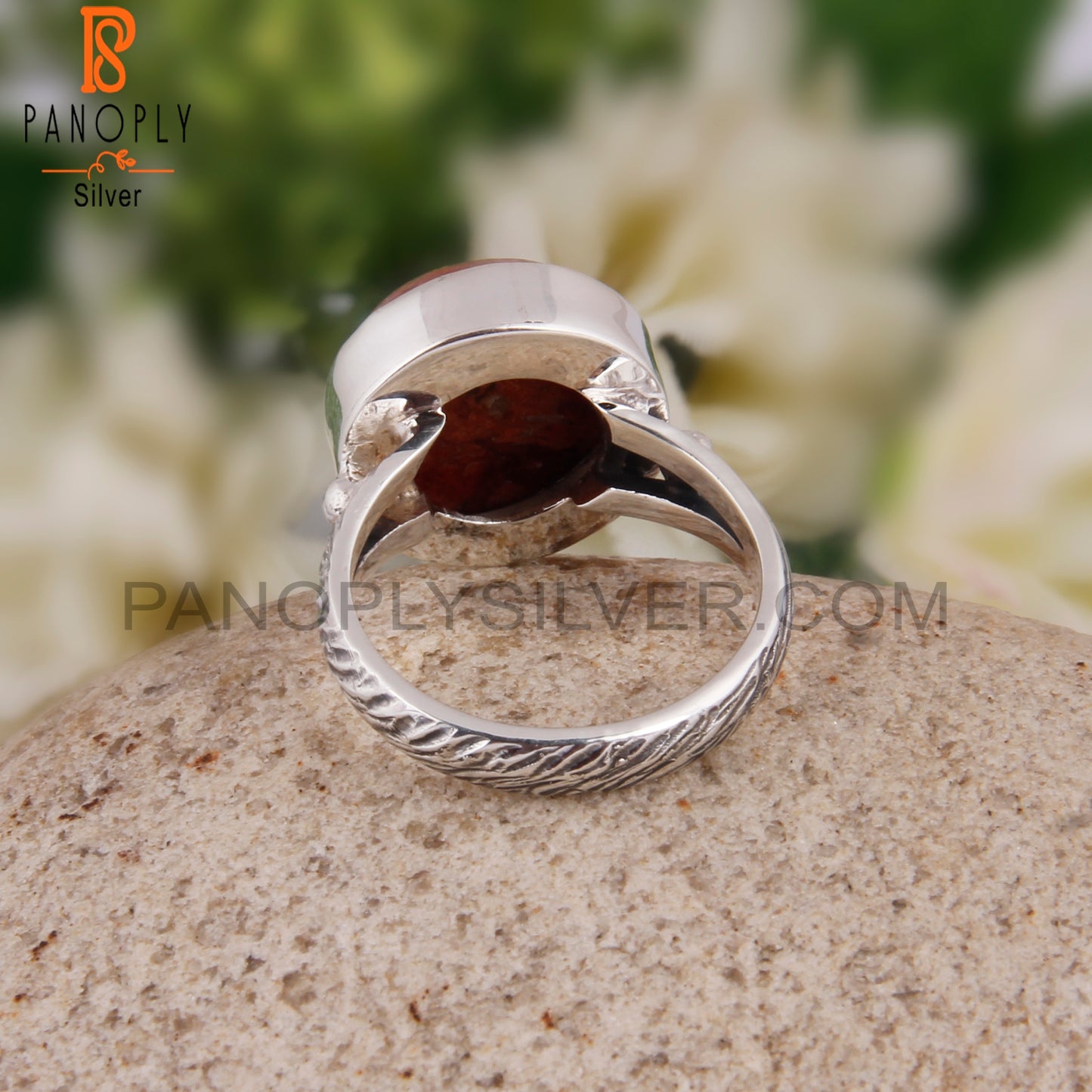 Sponge Coral Round 925 Sterling Ring