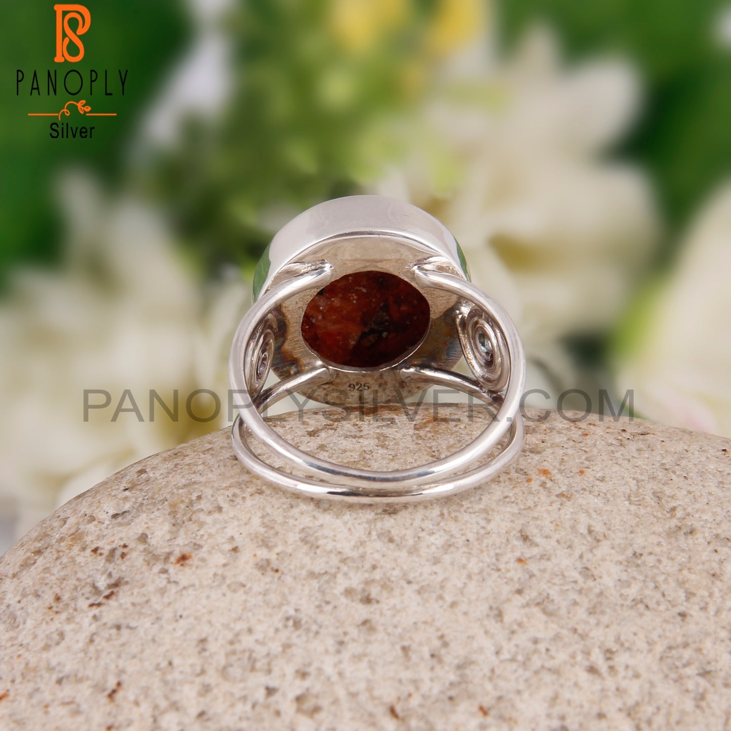 Sponge Coral Round 925 Sterling Silver Party Wear Ring