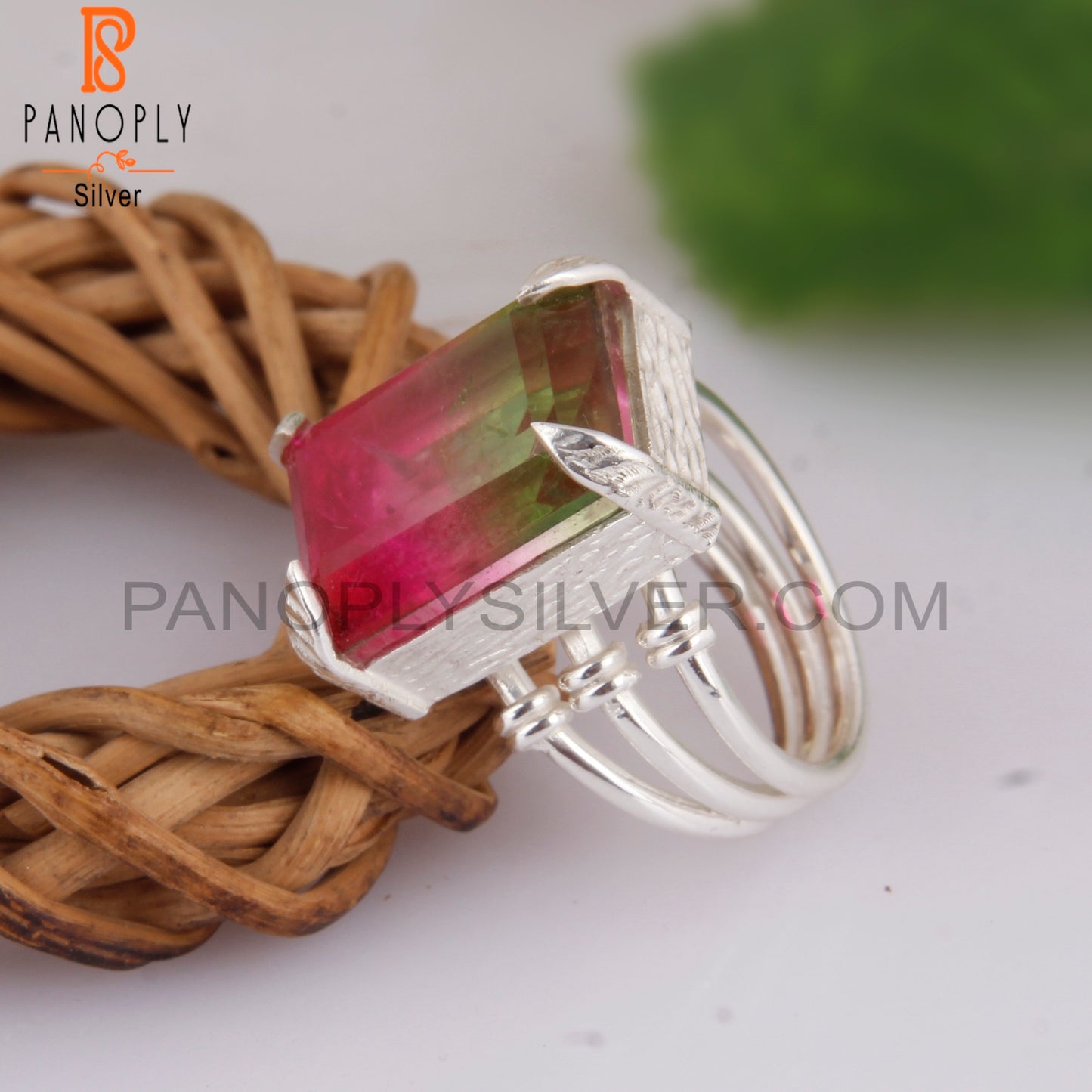 Bi-Colour Quartz Triplet 925 Sterling Silver Ring