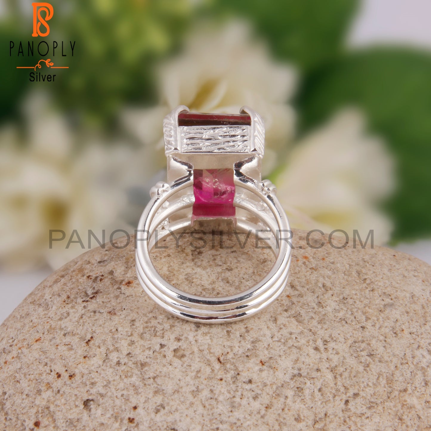 Bi-Colour Quartz Triplet 925 Sterling Silver Ring