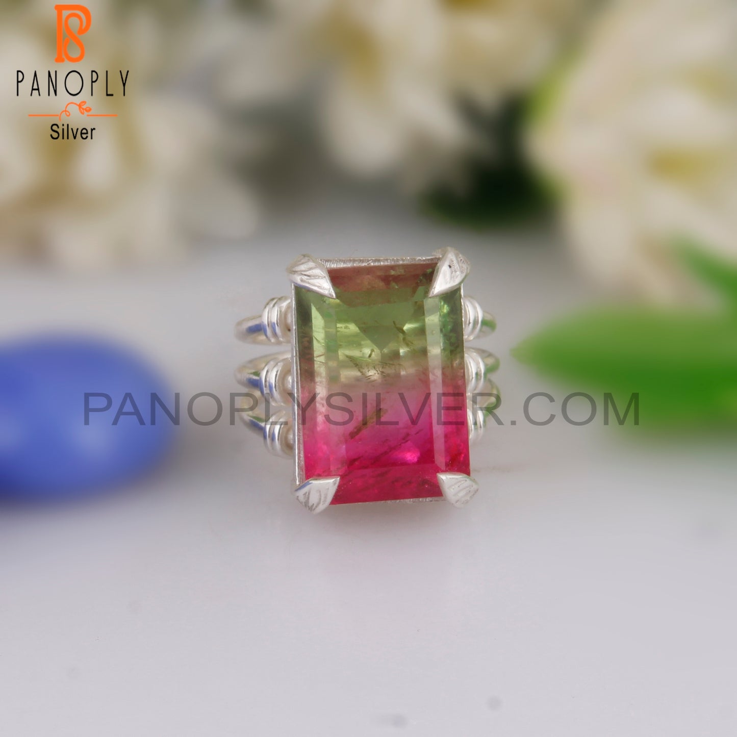 Bi-Colour Quartz Triplet 925 Sterling Silver Ring