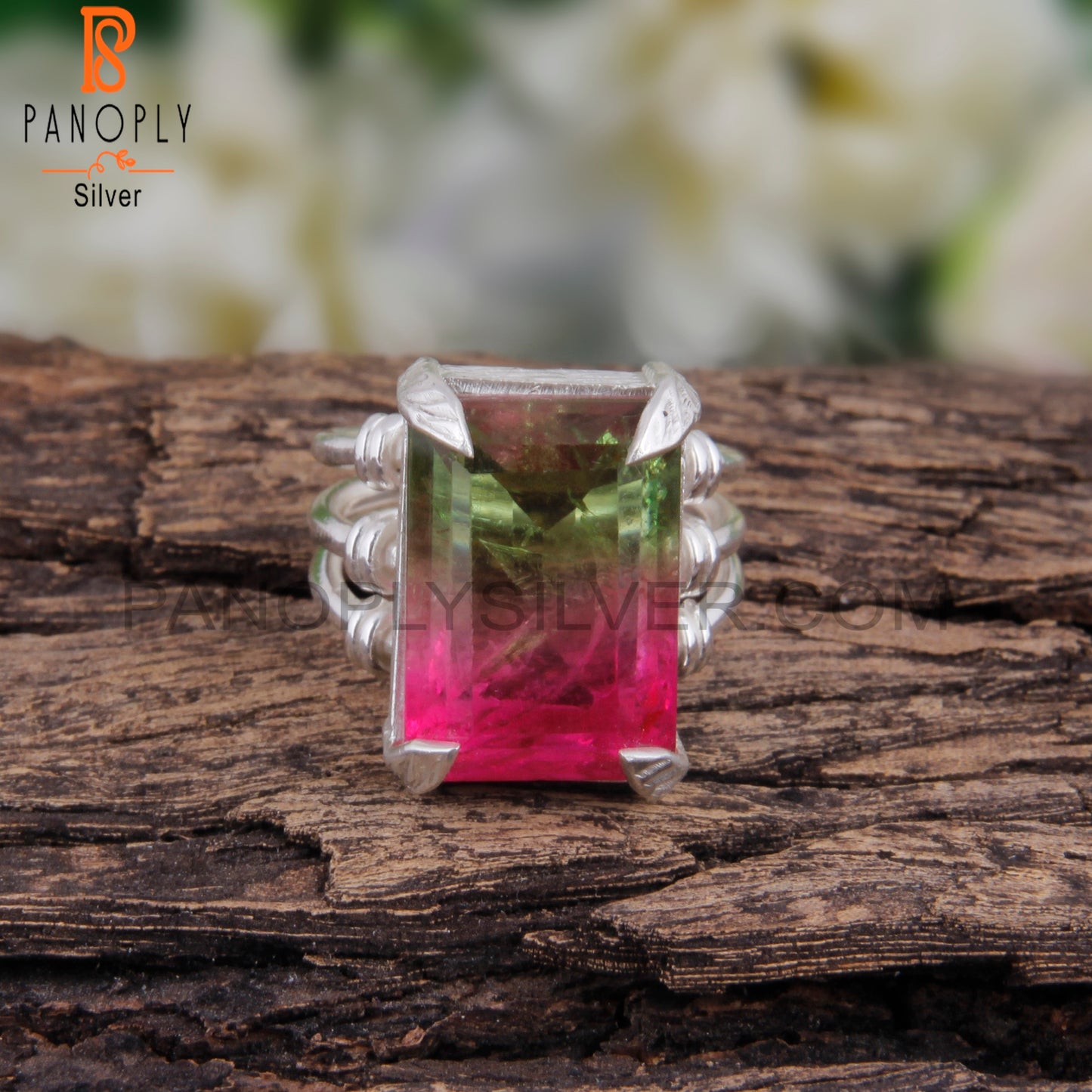 Bi-Colour Quartz Triplet 925 Sterling Silver Ring