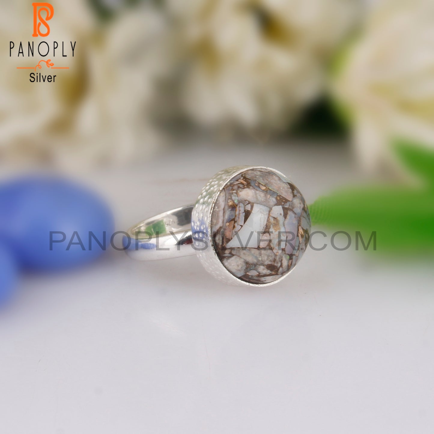 Mojave Ethiopian Opal Round 925 Sterling Silver Ring Jewelry