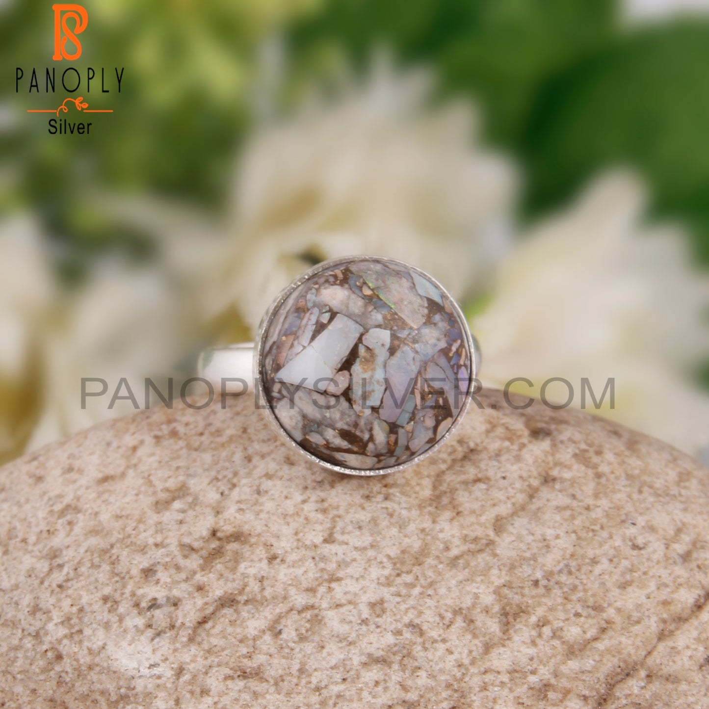 Mojave Ethiopian Opal Round 925 Sterling Silver Ring Jewelry