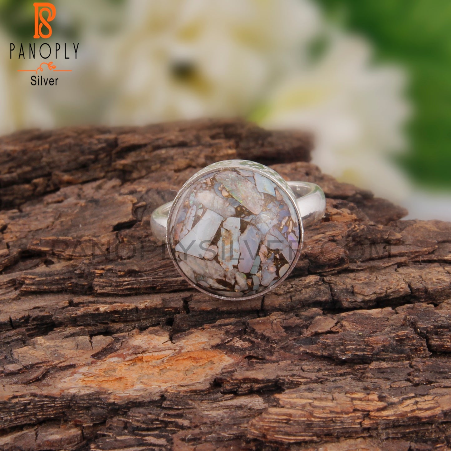 Mojave Ethiopian Opal Round 925 Sterling Silver Ring Jewelry