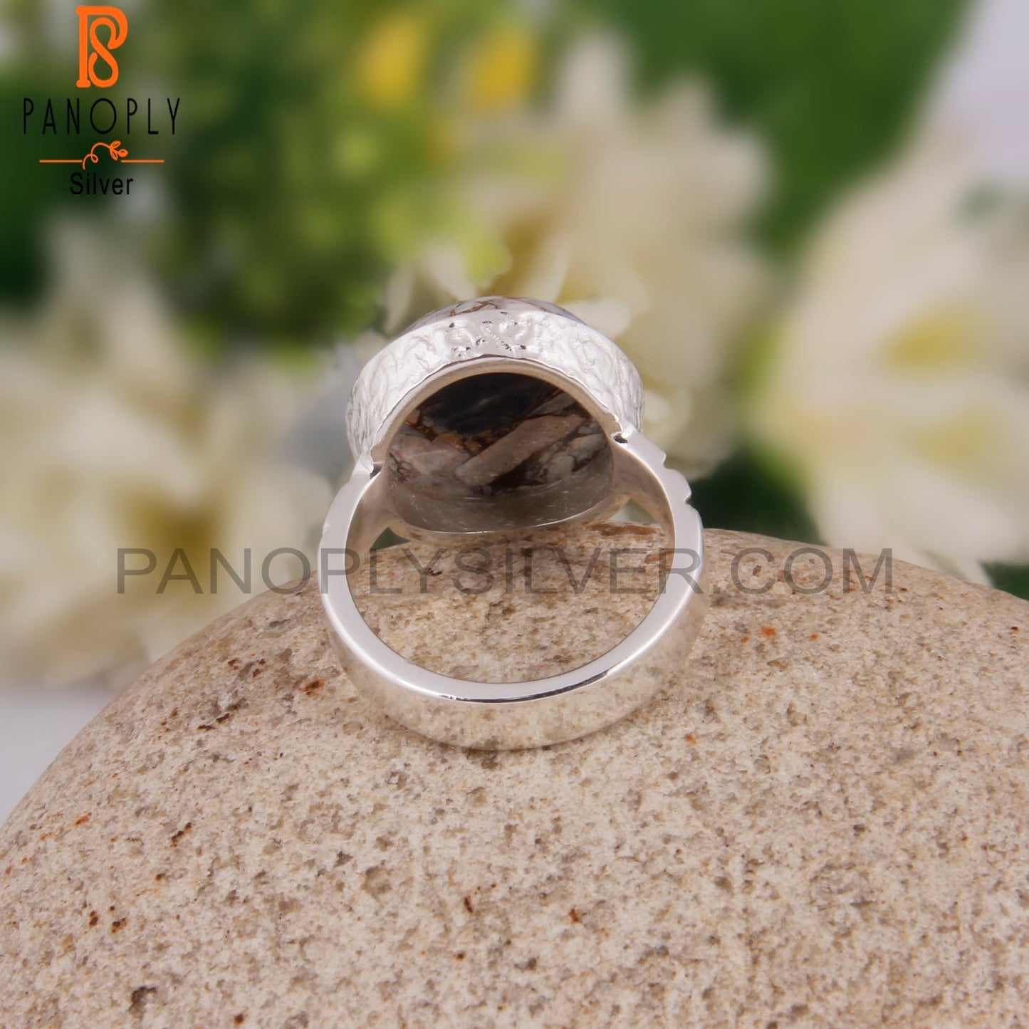 Mojave Copper Ethiopian Opal Round 925 Silver Ring