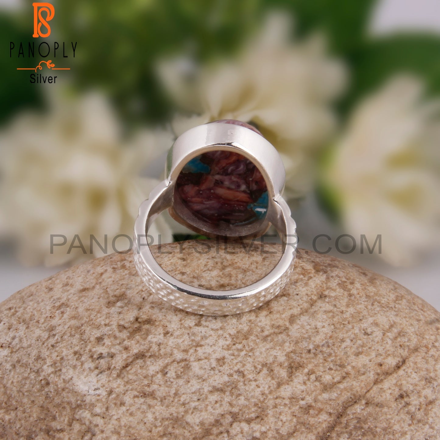 Mojave Oyster Turquoise Oval Sterling Silver Ring