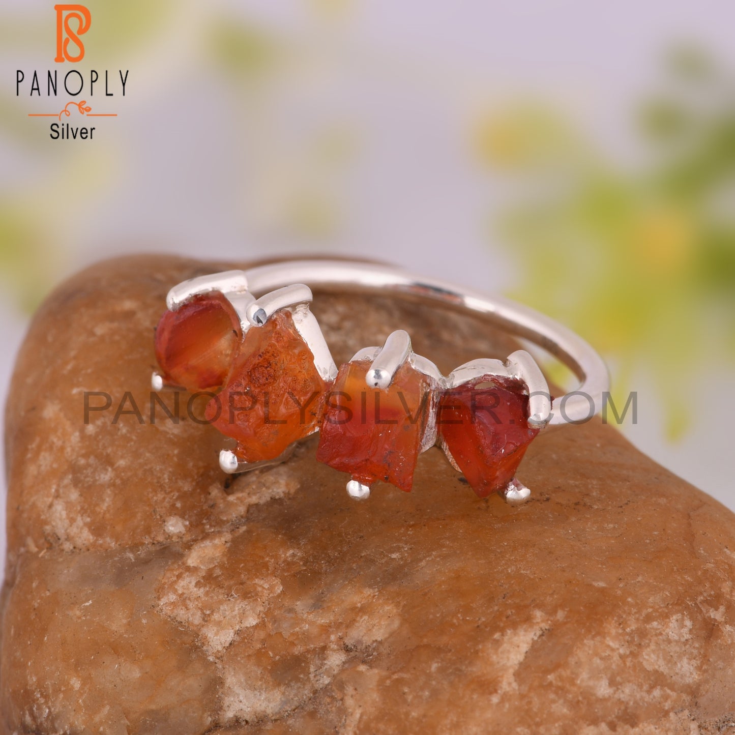 Cute Carnelian 925 Sterling Silver Ring