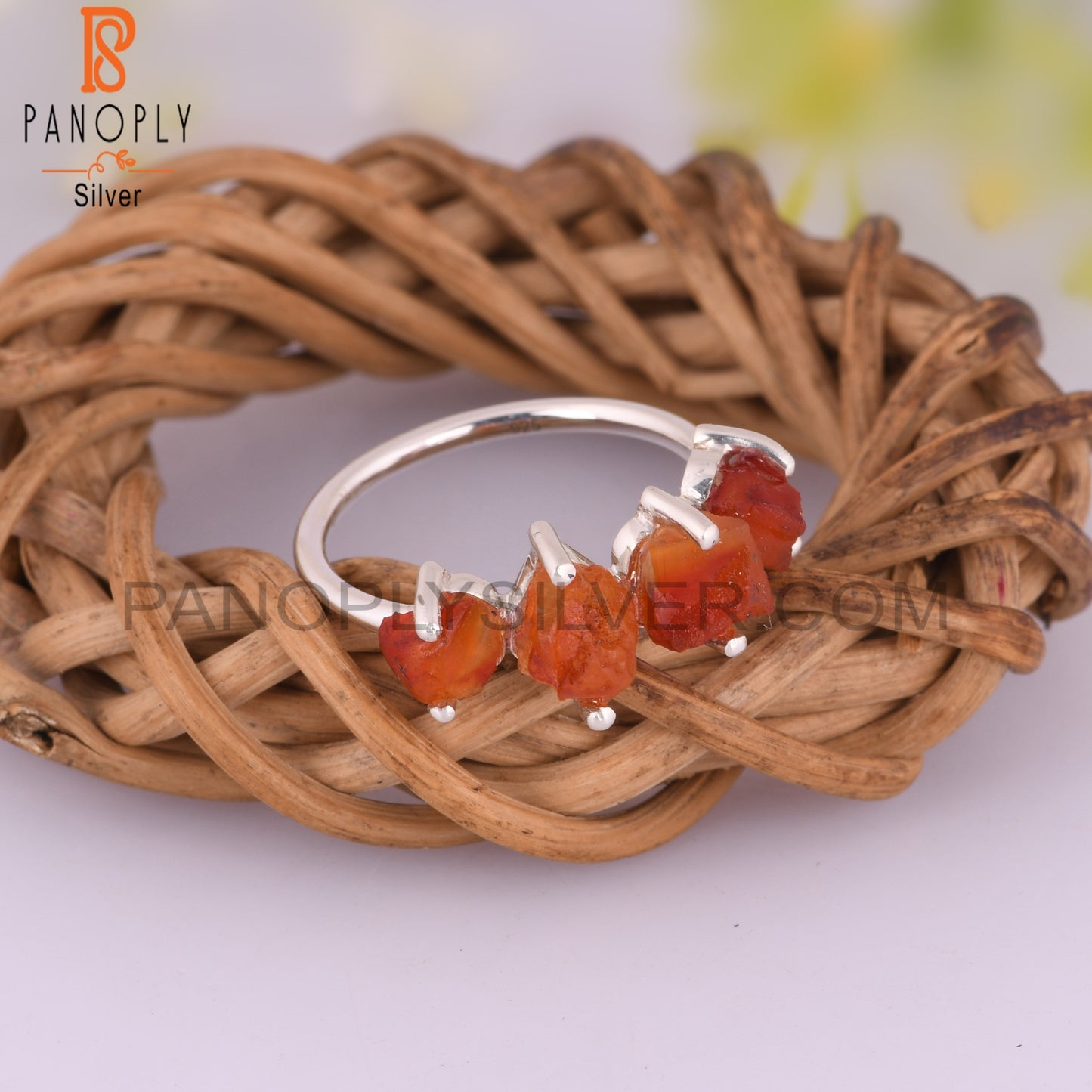 Cute Carnelian 925 Sterling Silver Ring