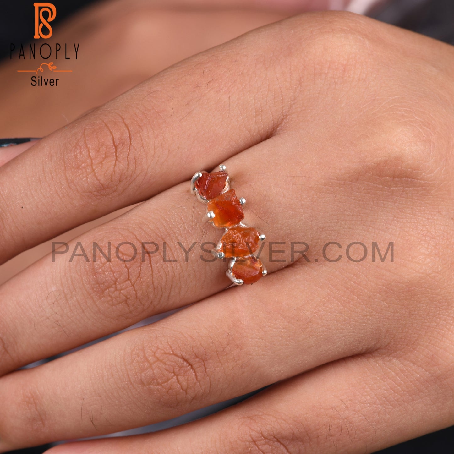 Cute Carnelian 925 Sterling Silver Ring