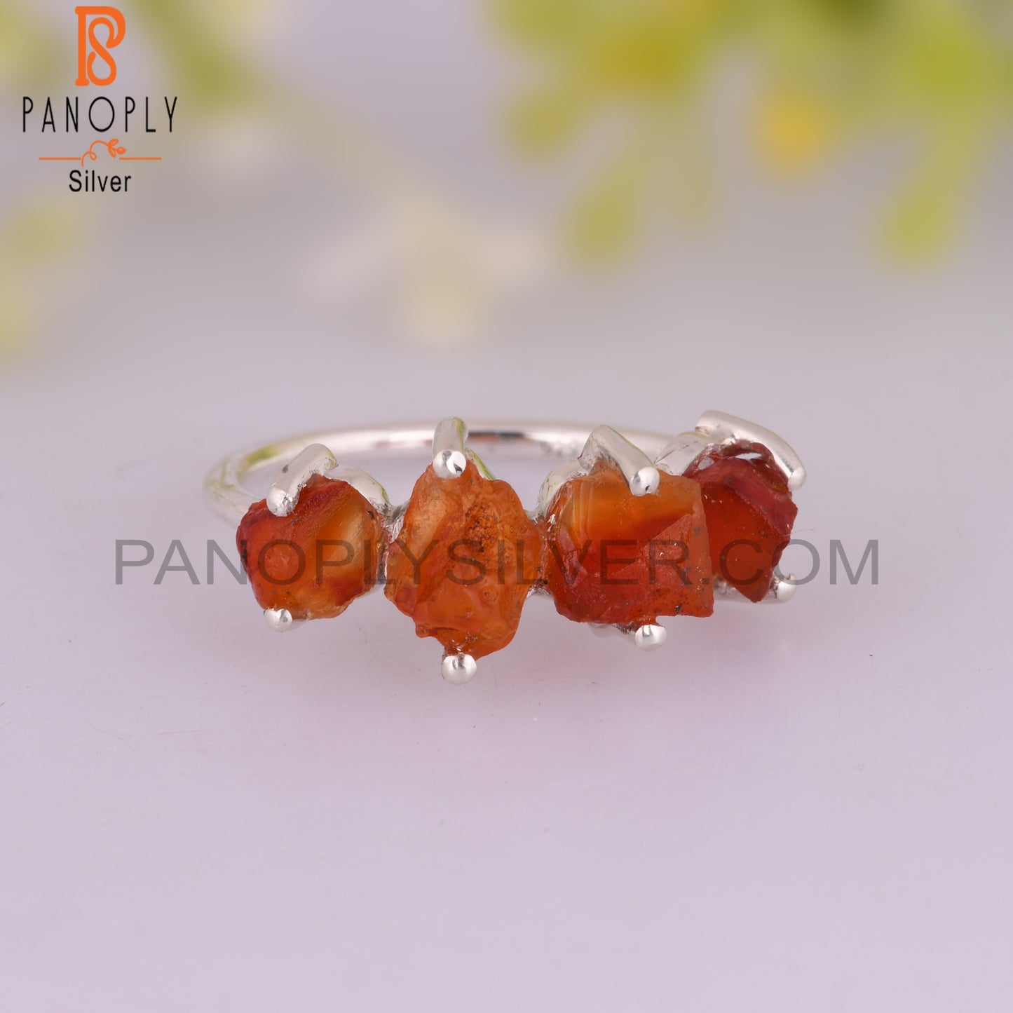 Cute Carnelian 925 Sterling Silver Ring