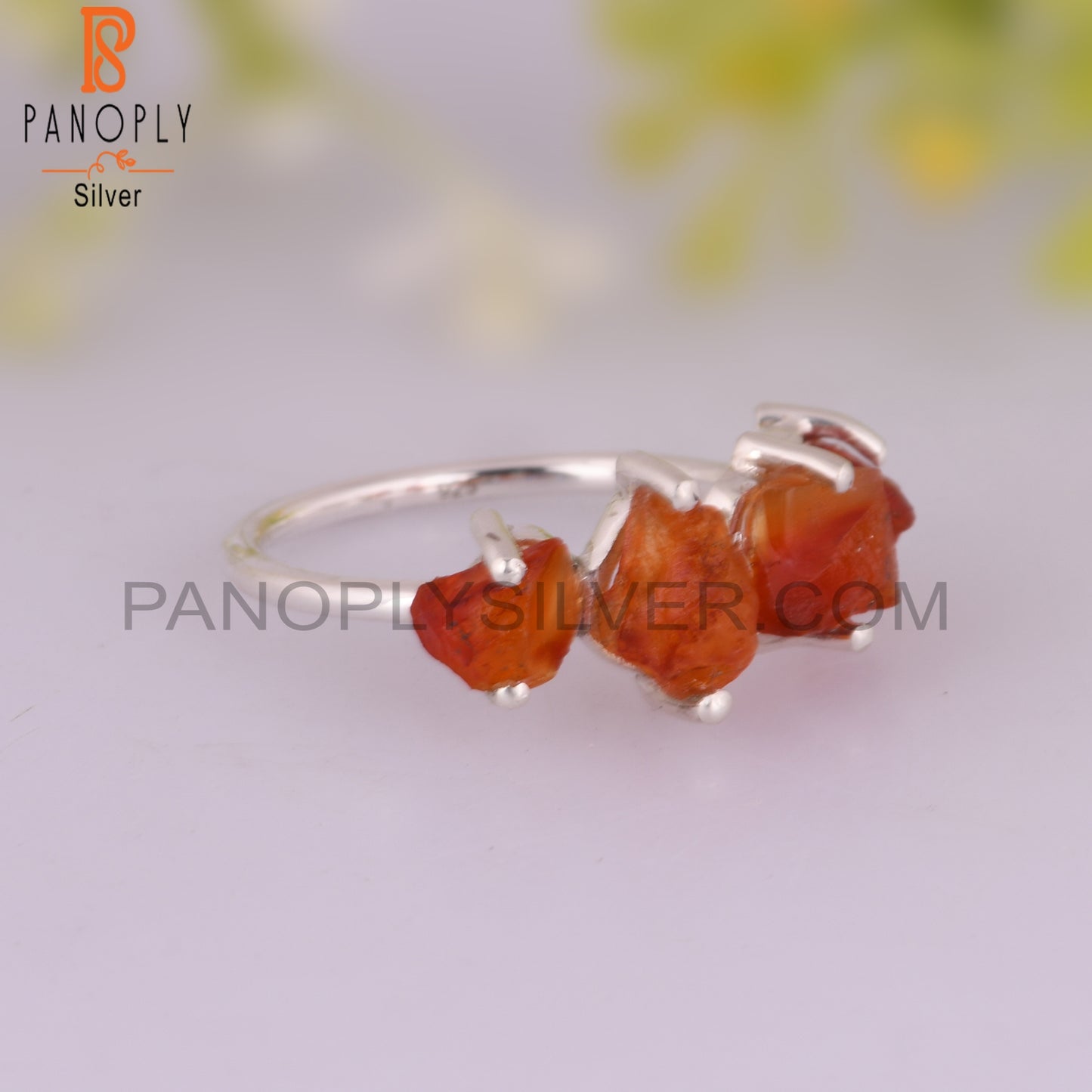 Cute Carnelian 925 Sterling Silver Ring