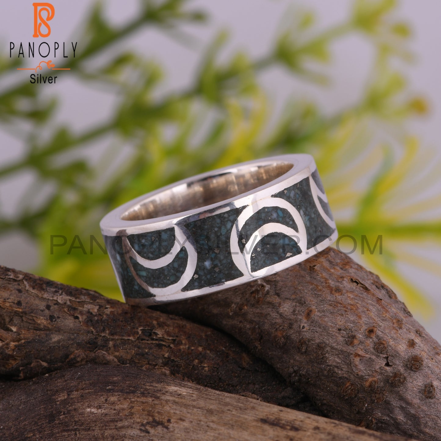 Arizona Turquoise Inlay 925 Silver Stylish Designer Ring
