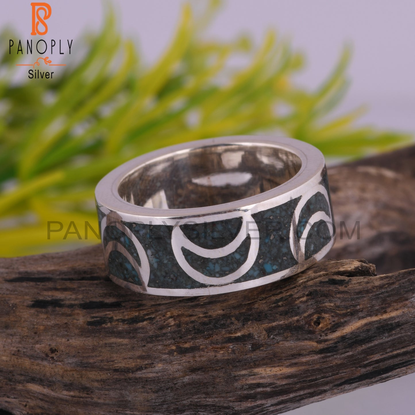 Arizona Turquoise Inlay 925 Silver Stylish Designer Ring