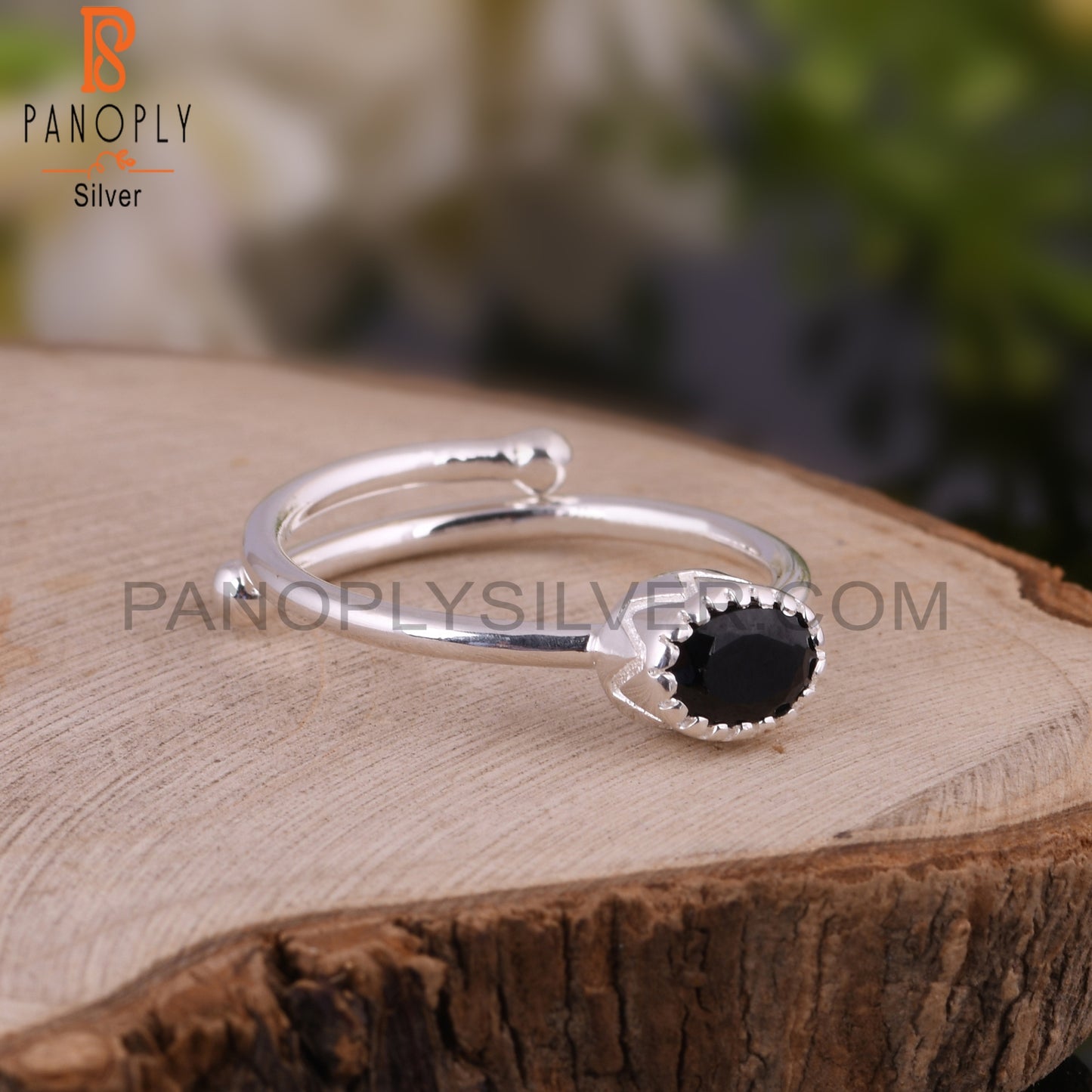 Black Spinel 925 Sterling Silver Ring