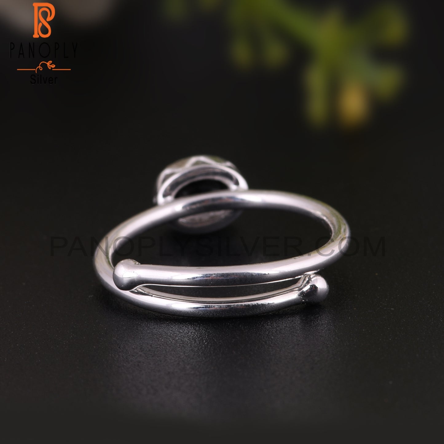 Black Spinel 925 Sterling Silver Ring