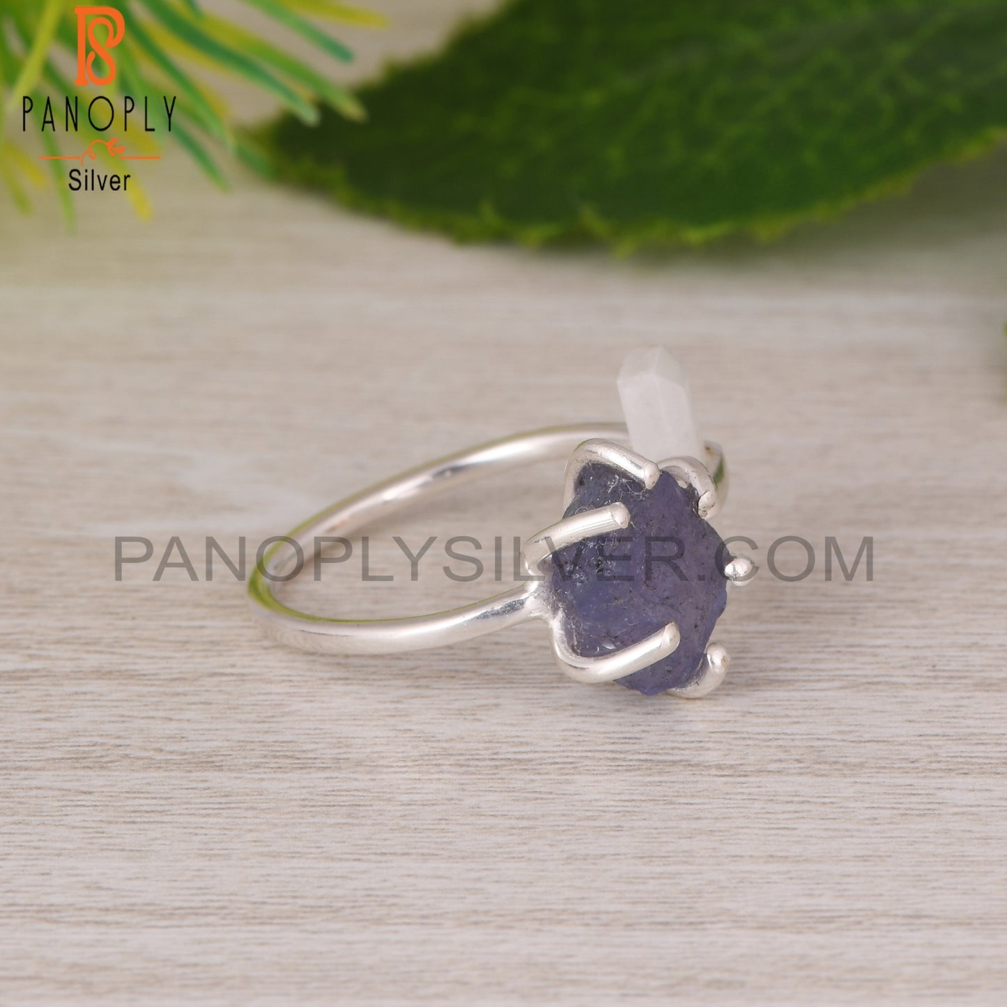 Tanzanite & Rainbow Moonstone 925 Sterling Silver Ring