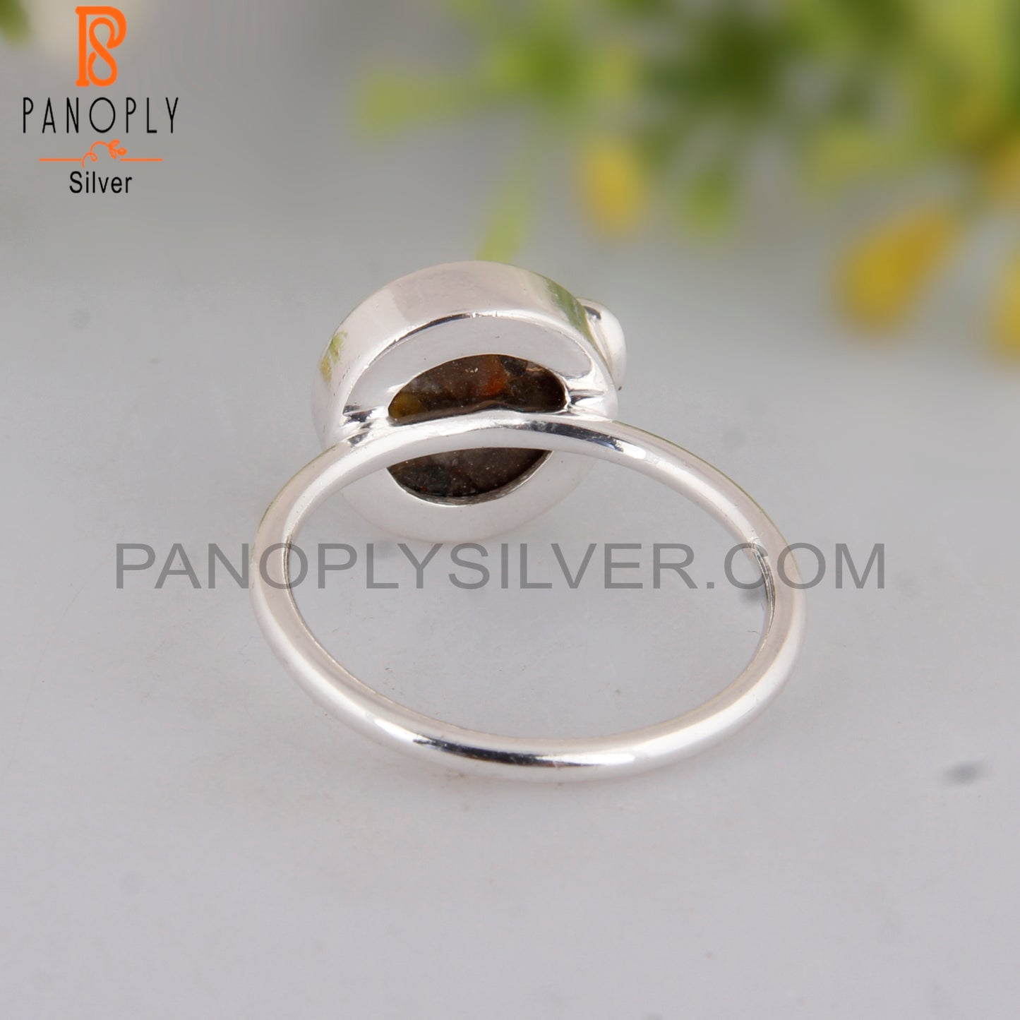Mojave Copper Oyster Turquoise 925 Silver Engagement Ring
