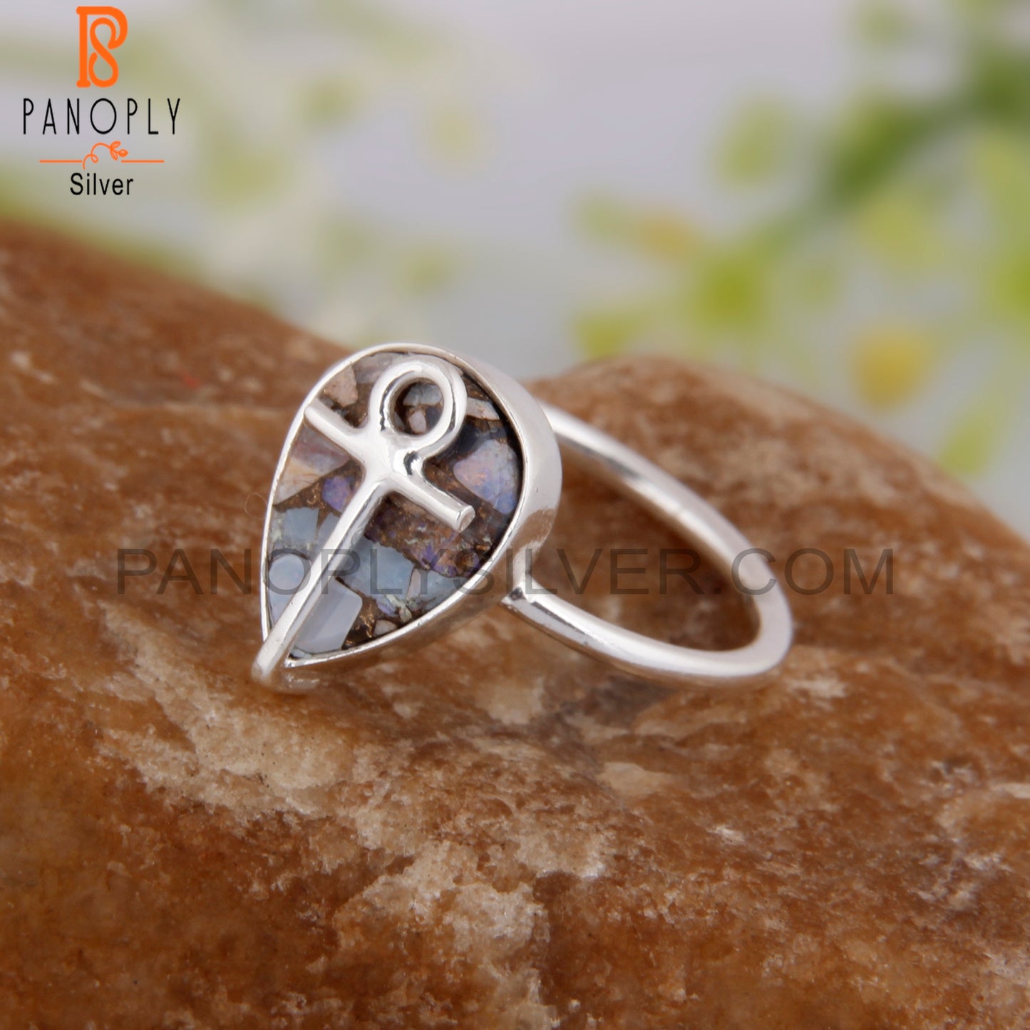 Mojave Copper Ethiopian Opal 925 Silver Women’s Ring