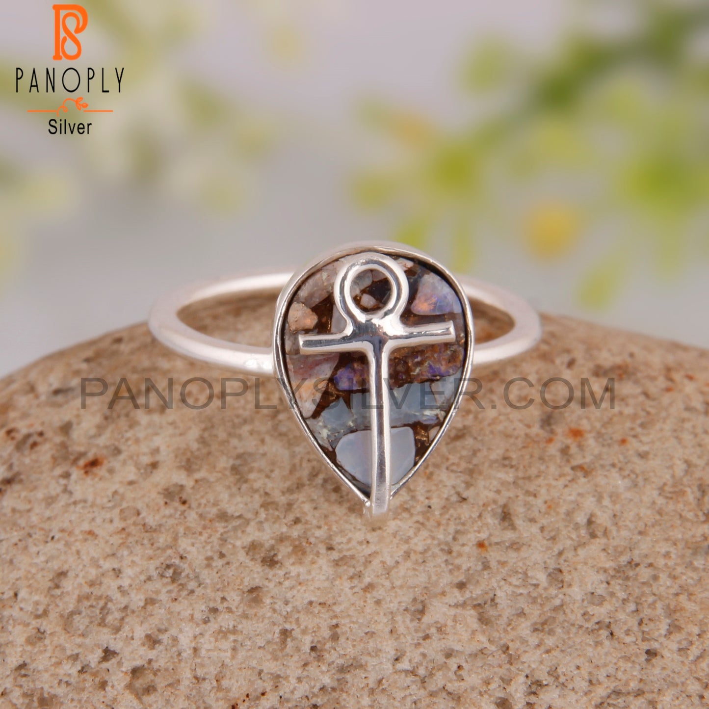 Mojave Copper Ethiopian Opal 925 Silver Women’s Ring