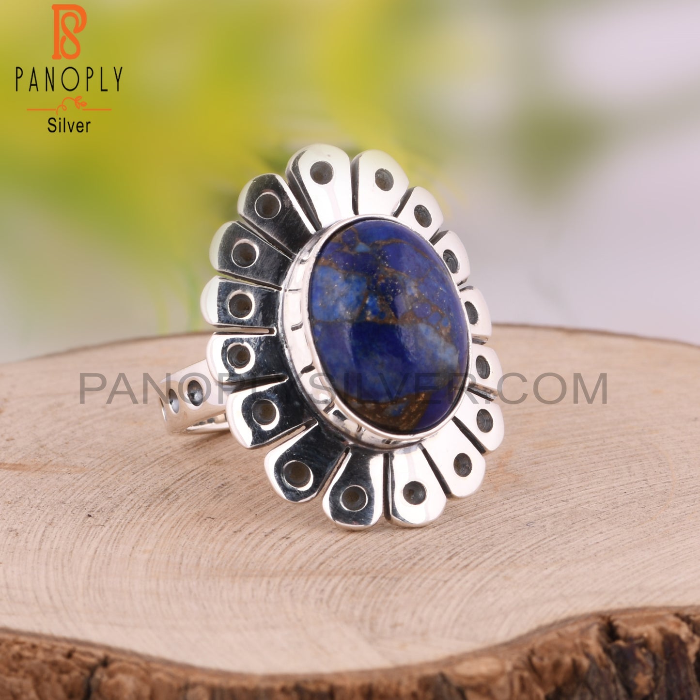 Mojave Copper Purple Oyster Turquoise 925 Silver Casual Ring