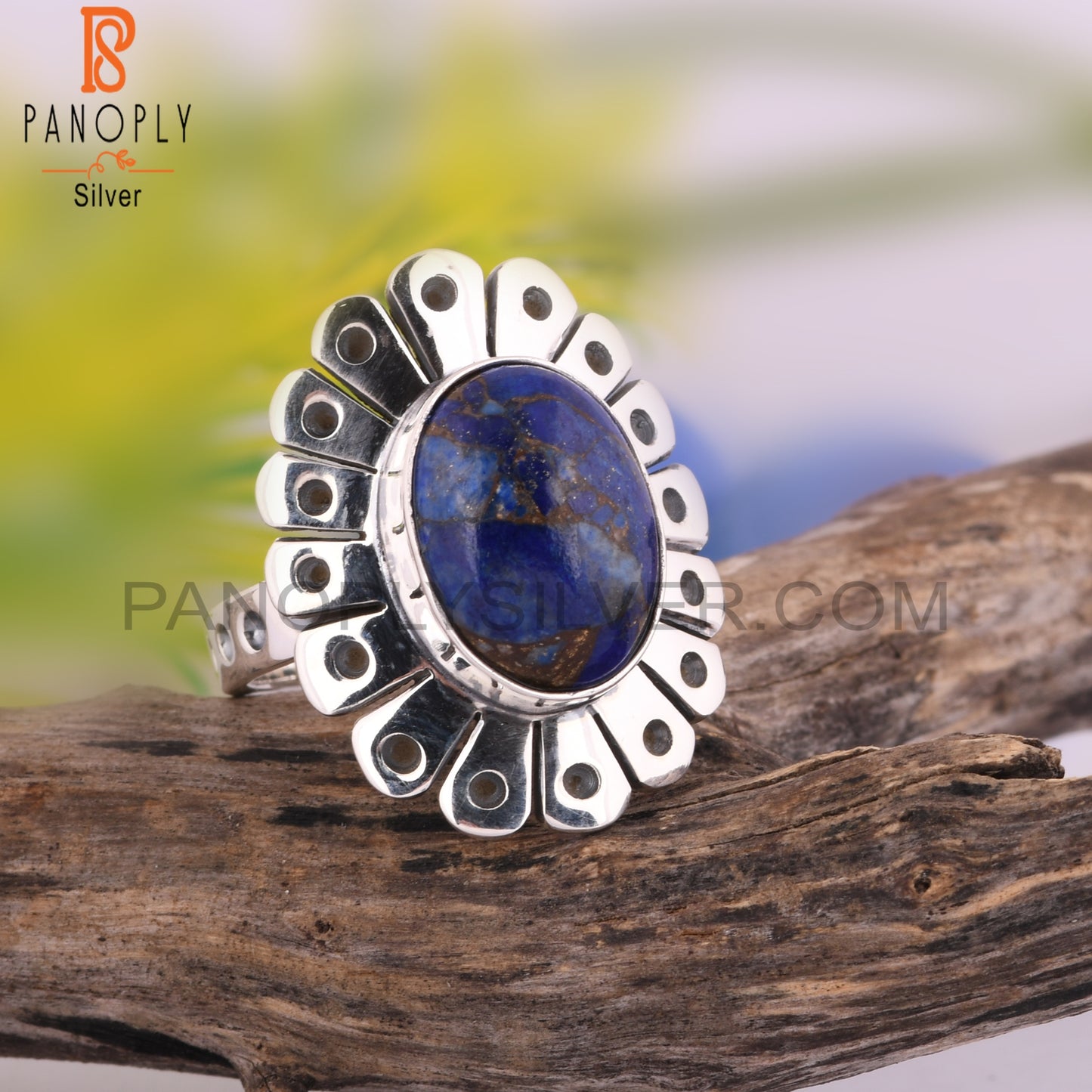 Mojave Copper Purple Oyster Turquoise 925 Silver Casual Ring