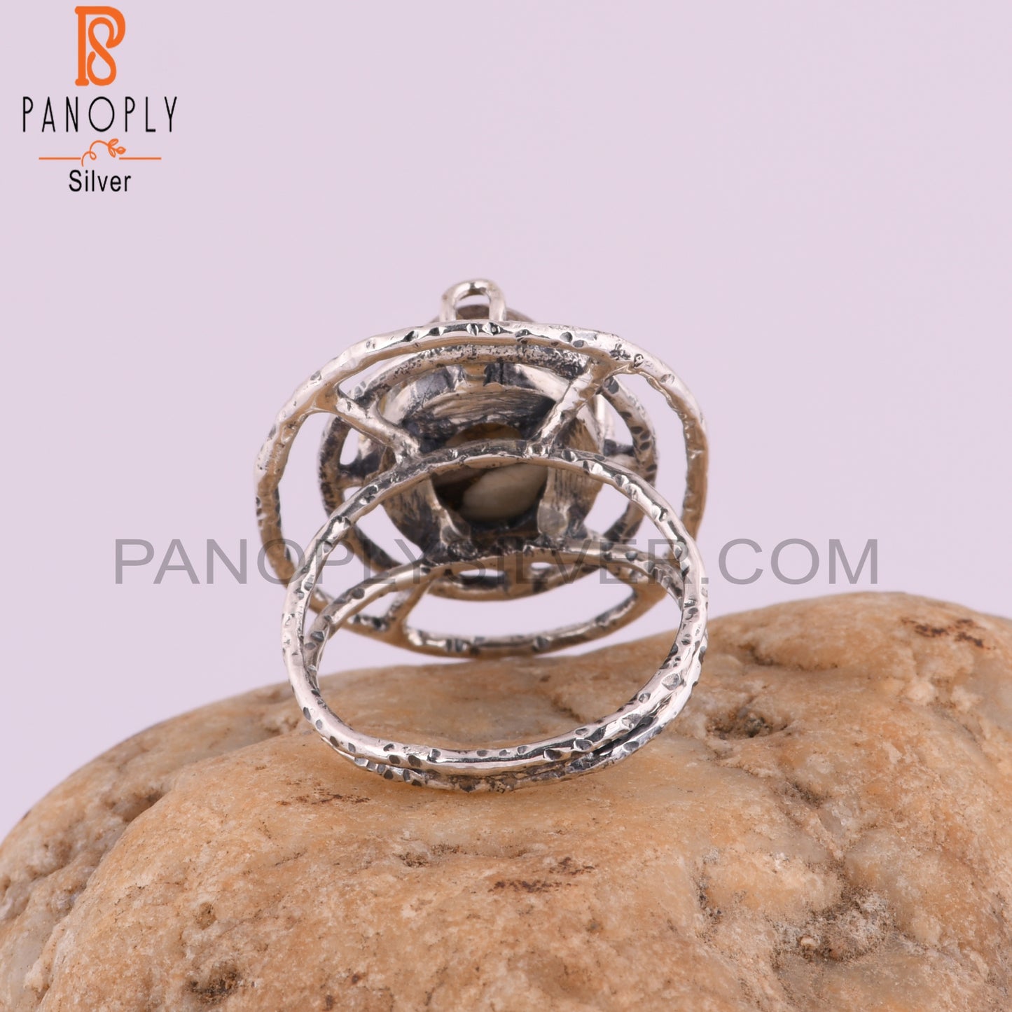 Sponge Coral Oval Shape Wedding 925 Sterling Silver Ring