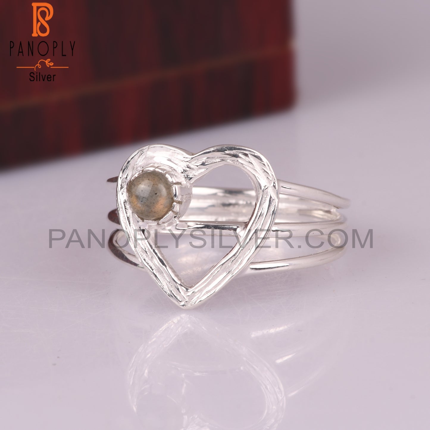 Labradorite Round Shape 925 Sterling Silver Gemstone Ring