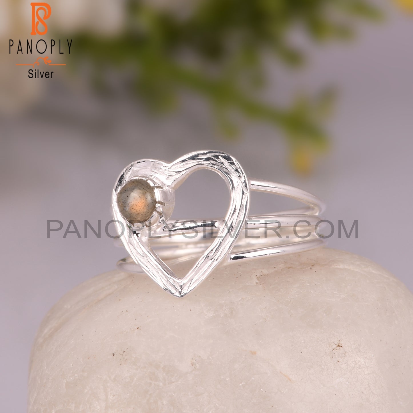 Labradorite Round Shape 925 Sterling Silver Gemstone Ring