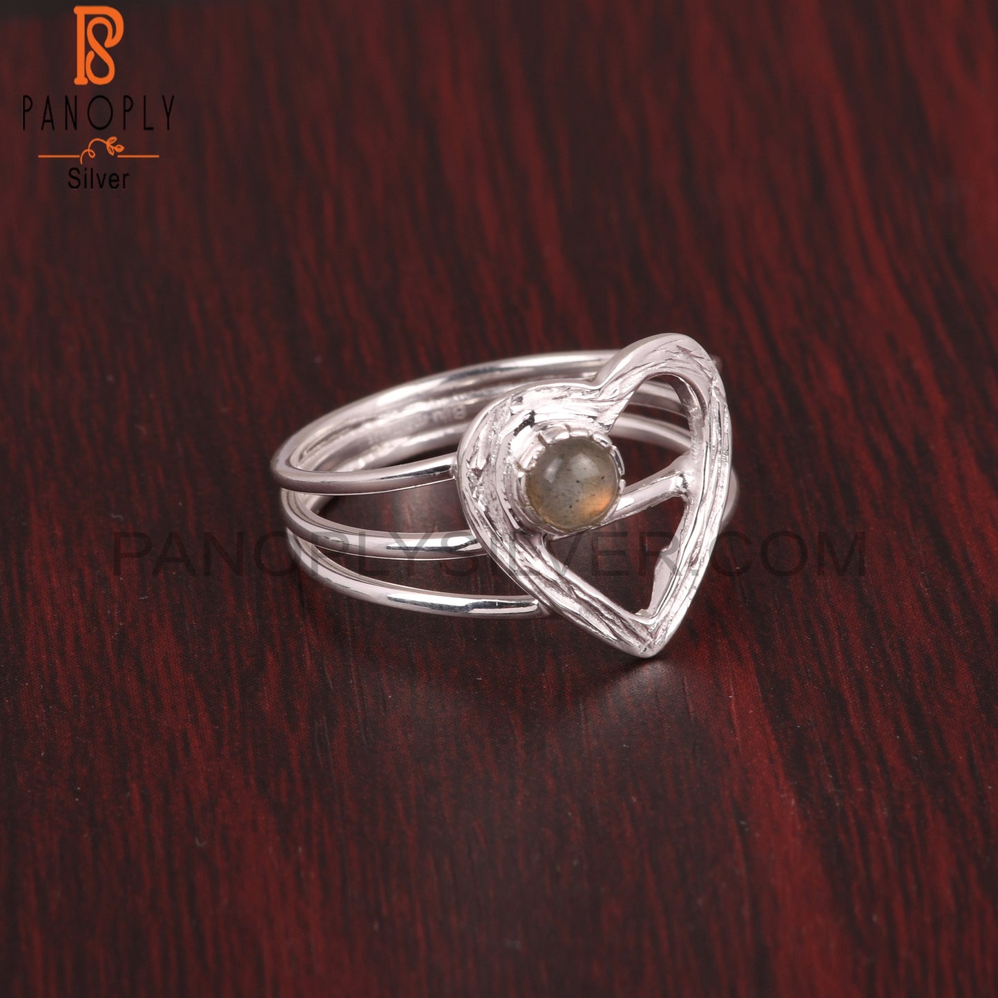 Labradorite Round Shape 925 Sterling Silver Gemstone Ring