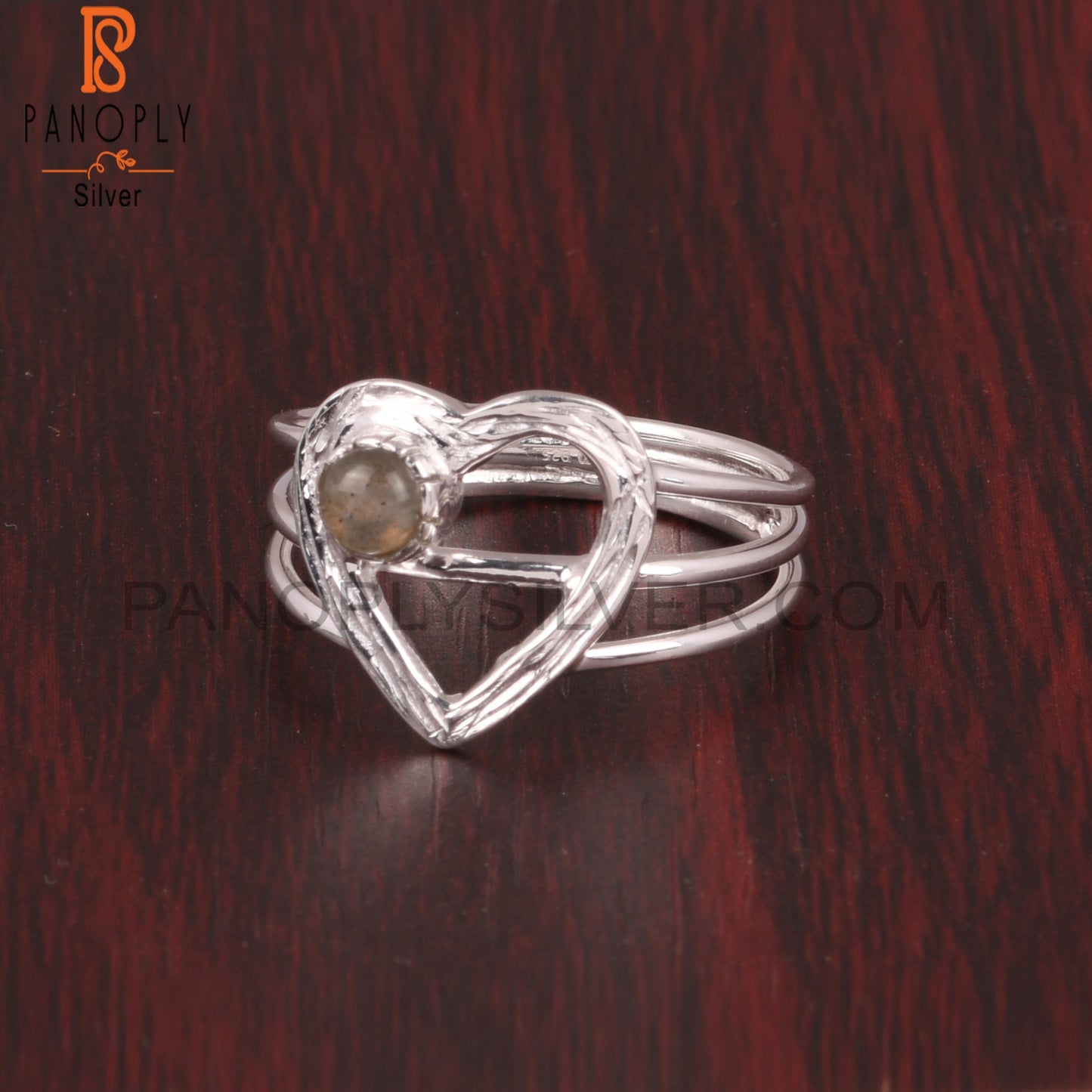 Labradorite Round Shape 925 Sterling Silver Gemstone Ring