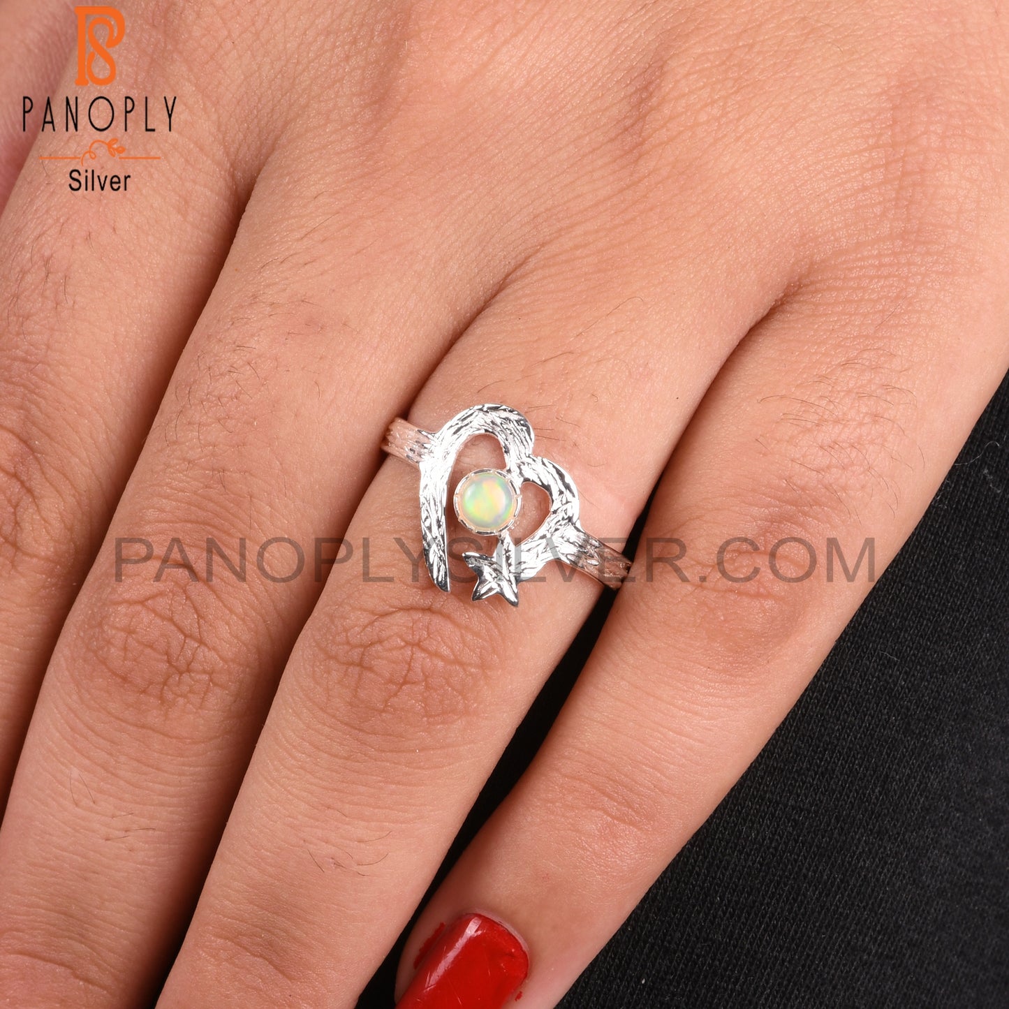 Ethiopian Opal 925 Sterling Silver Party Wear Ring