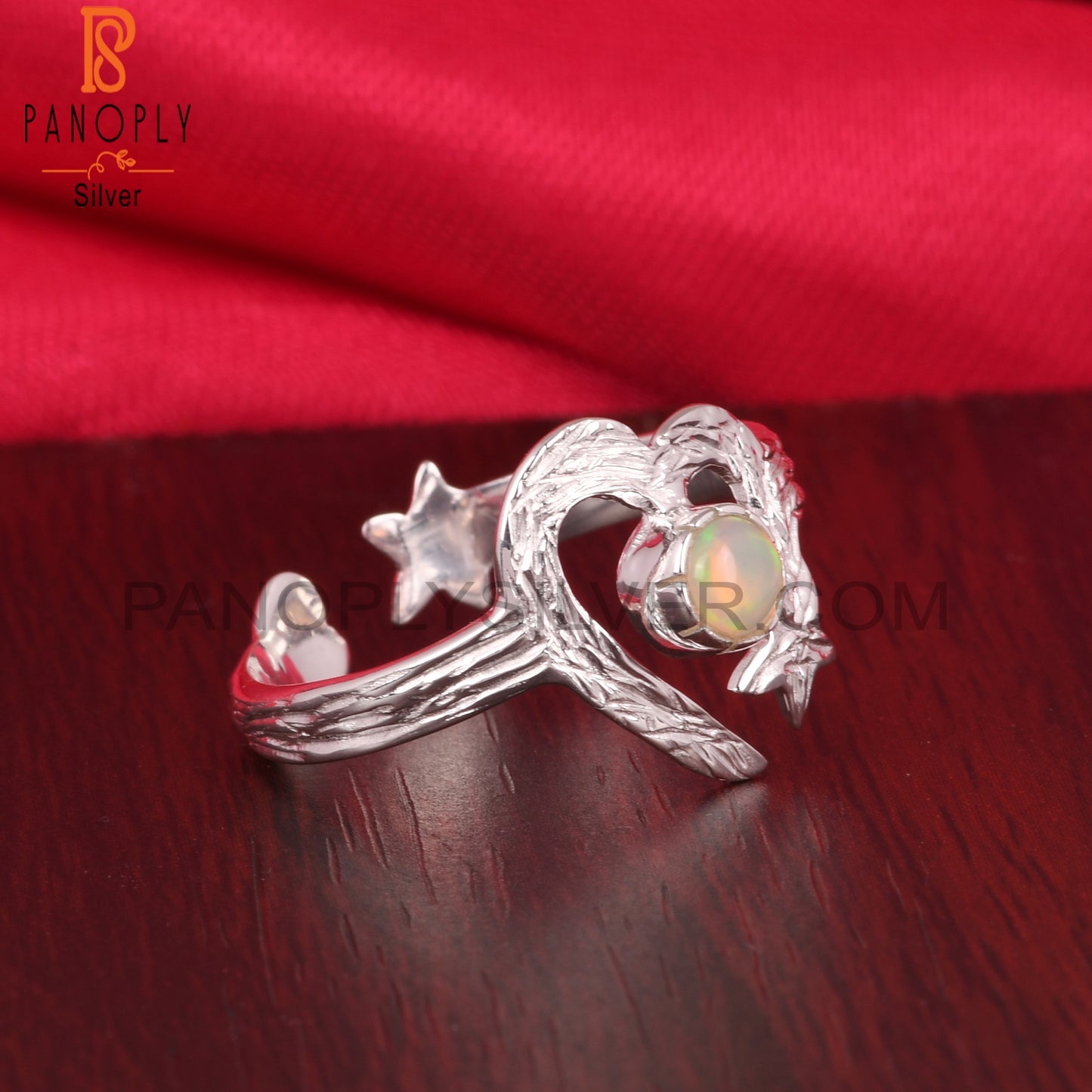 Ethiopian Opal 925 Sterling Silver Party Wear Ring