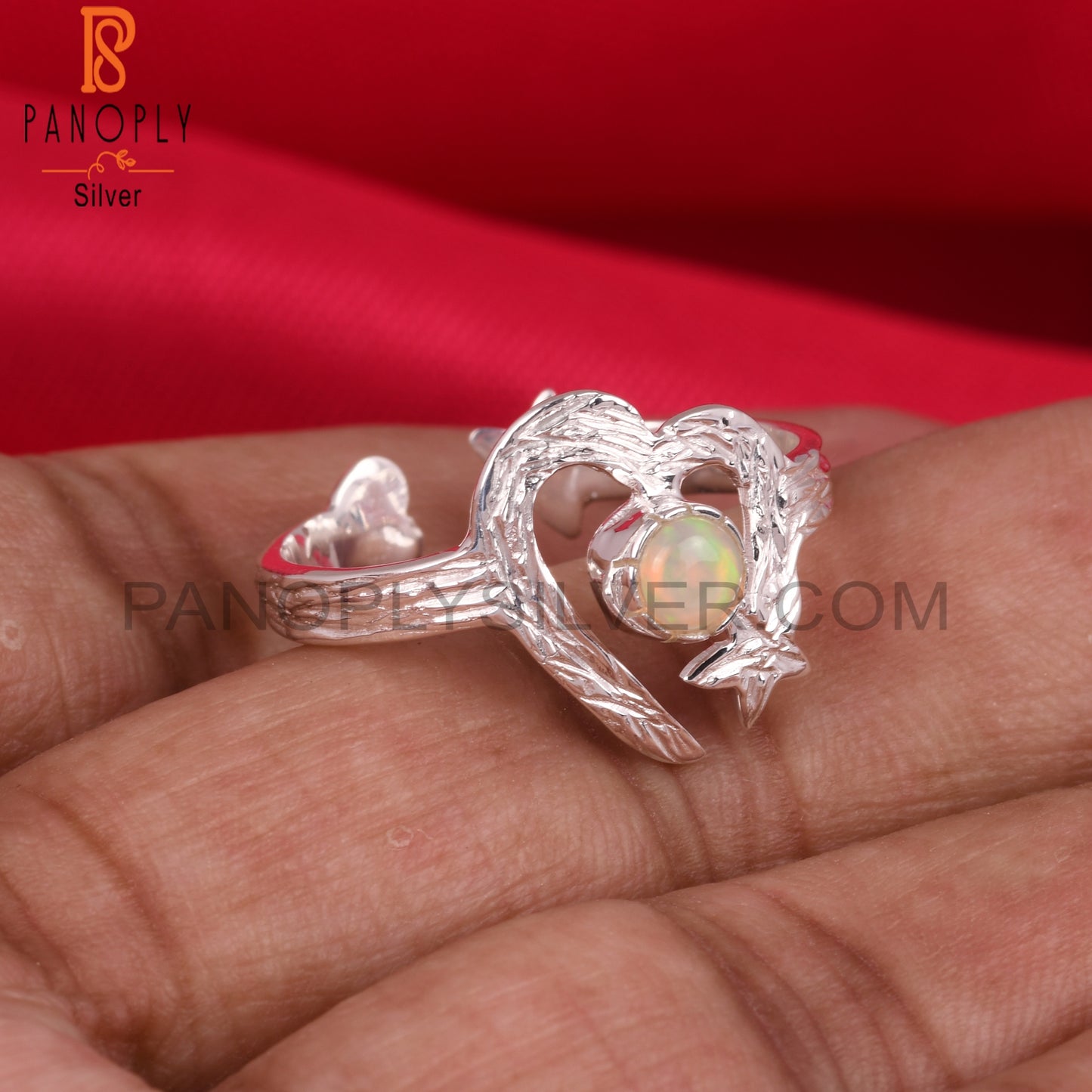 Ethiopian Opal 925 Sterling Silver Party Wear Ring